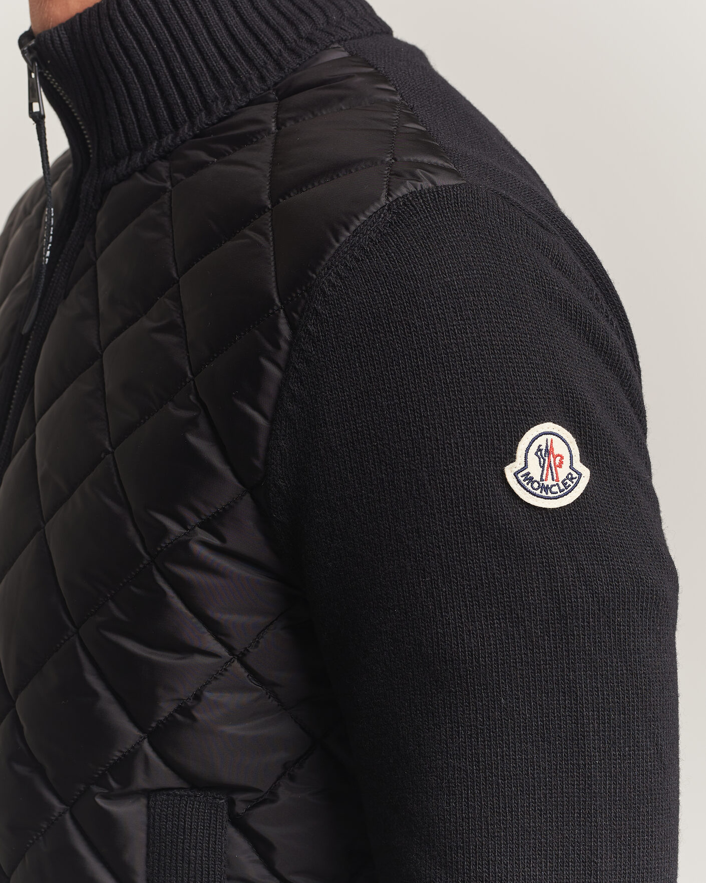 Mies | Takit | Moncler | Quilted Hybrid Jacket Black