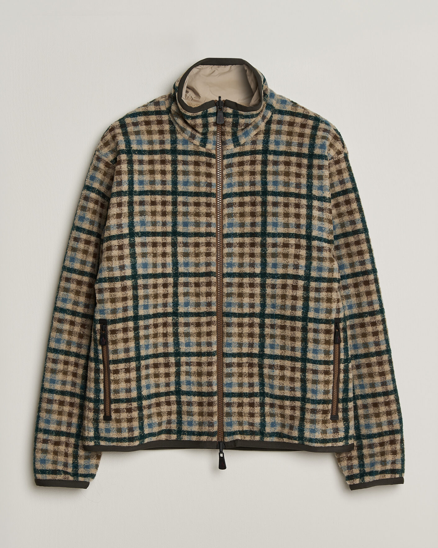 Mies | Puserot | Moncler Grenoble | Sherpa Zip Cardigan Beige/Green