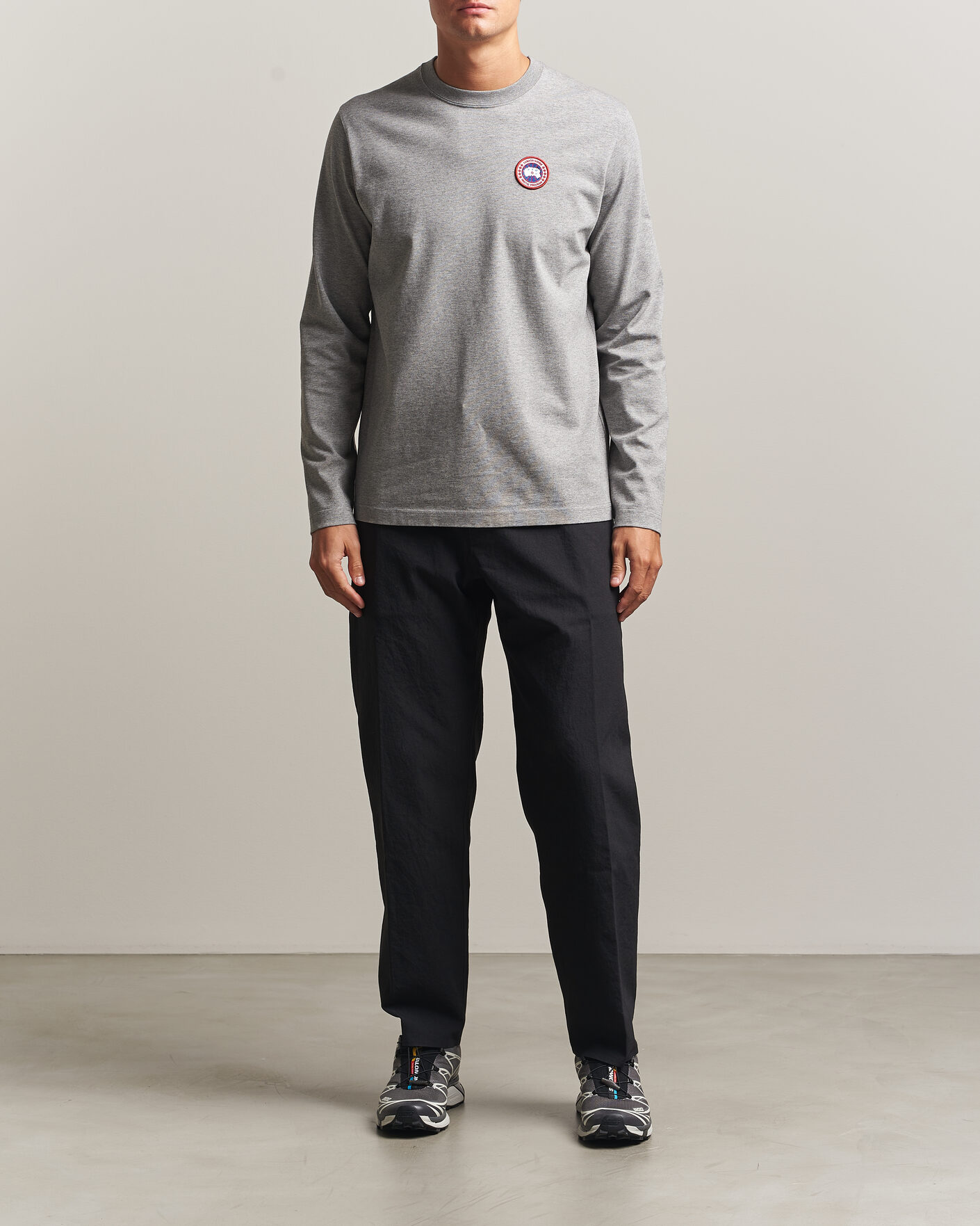 Mies | T-paidat | Canada Goose | Vantage Long Sleeve T-Shirt Stone Heather