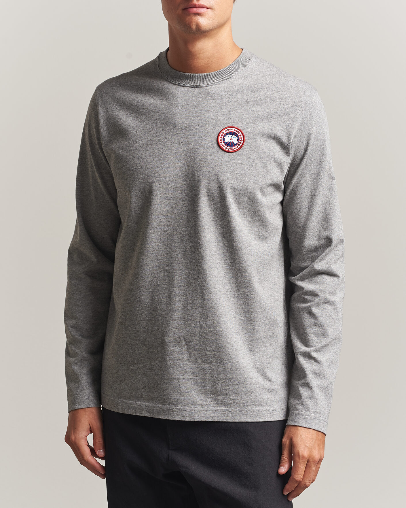 Mies | T-paidat | Canada Goose | Vantage Long Sleeve T-Shirt Stone Heather