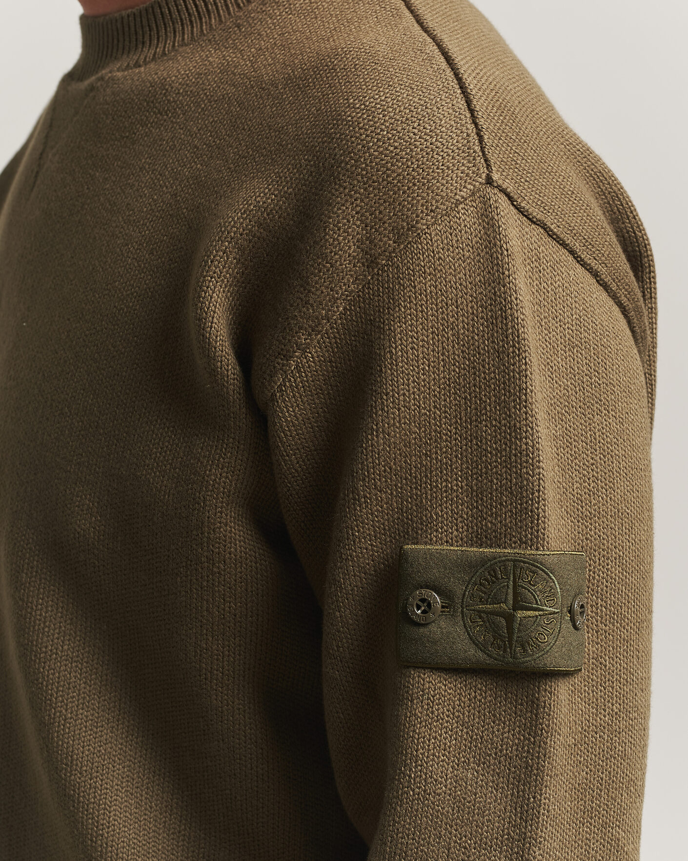 Mies | Puserot | Stone Island | Ghost Plush Stitch Winter Cotton Sweat Miltary Green