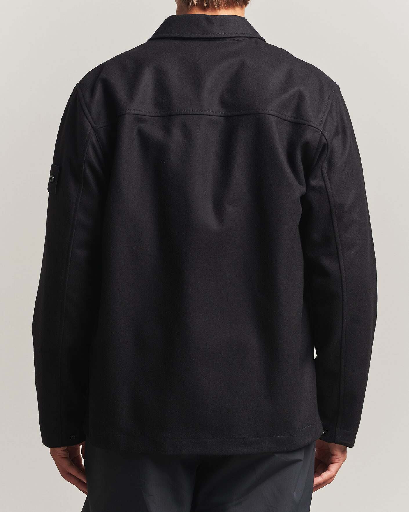 Mies | Kauluspaidat | Stone Island | Ghost Wool/Nylon Flannel Overshirt Black