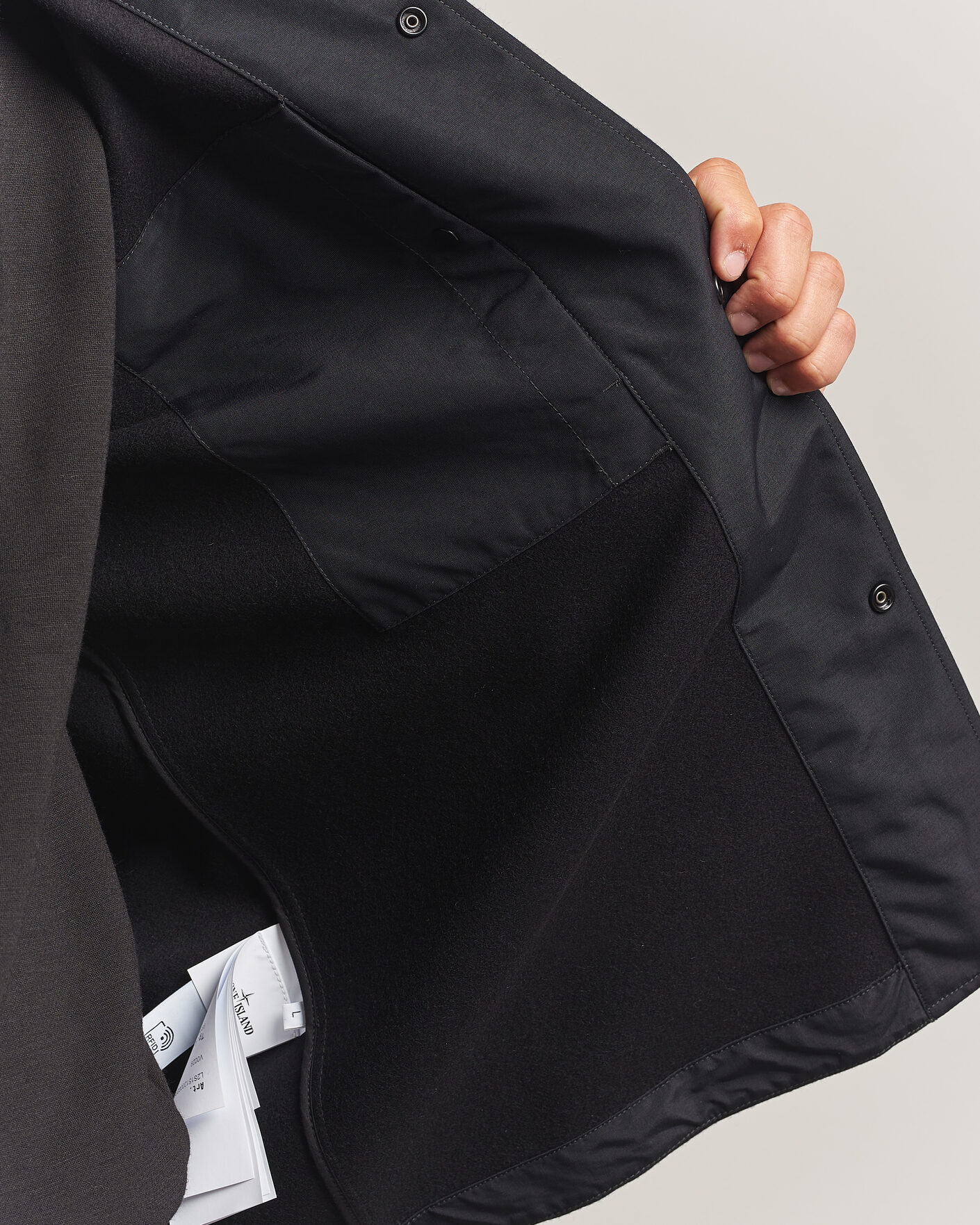 Mies | Kauluspaidat | Stone Island | Ghost Wool/Nylon Flannel Overshirt Black