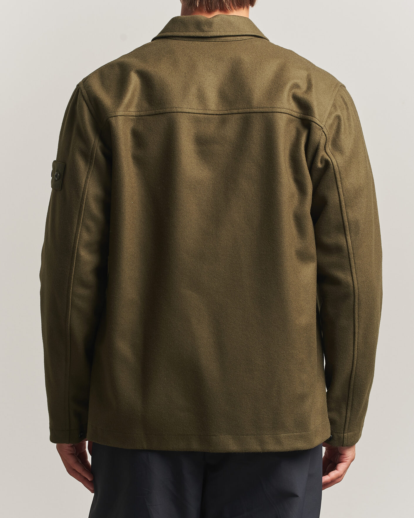 Mies | Kauluspaidat | Stone Island | Ghost Wool/Nylon Flannel Overshirt Miltary Green