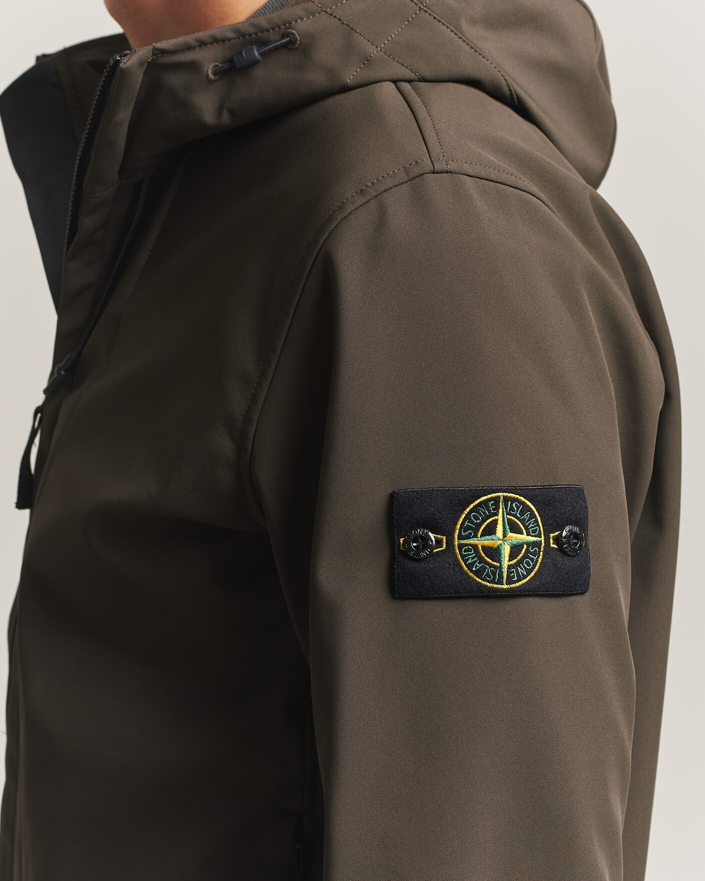 Mies | Takit | Stone Island | Short Hooded Soft Shell Jacket Coal Grey