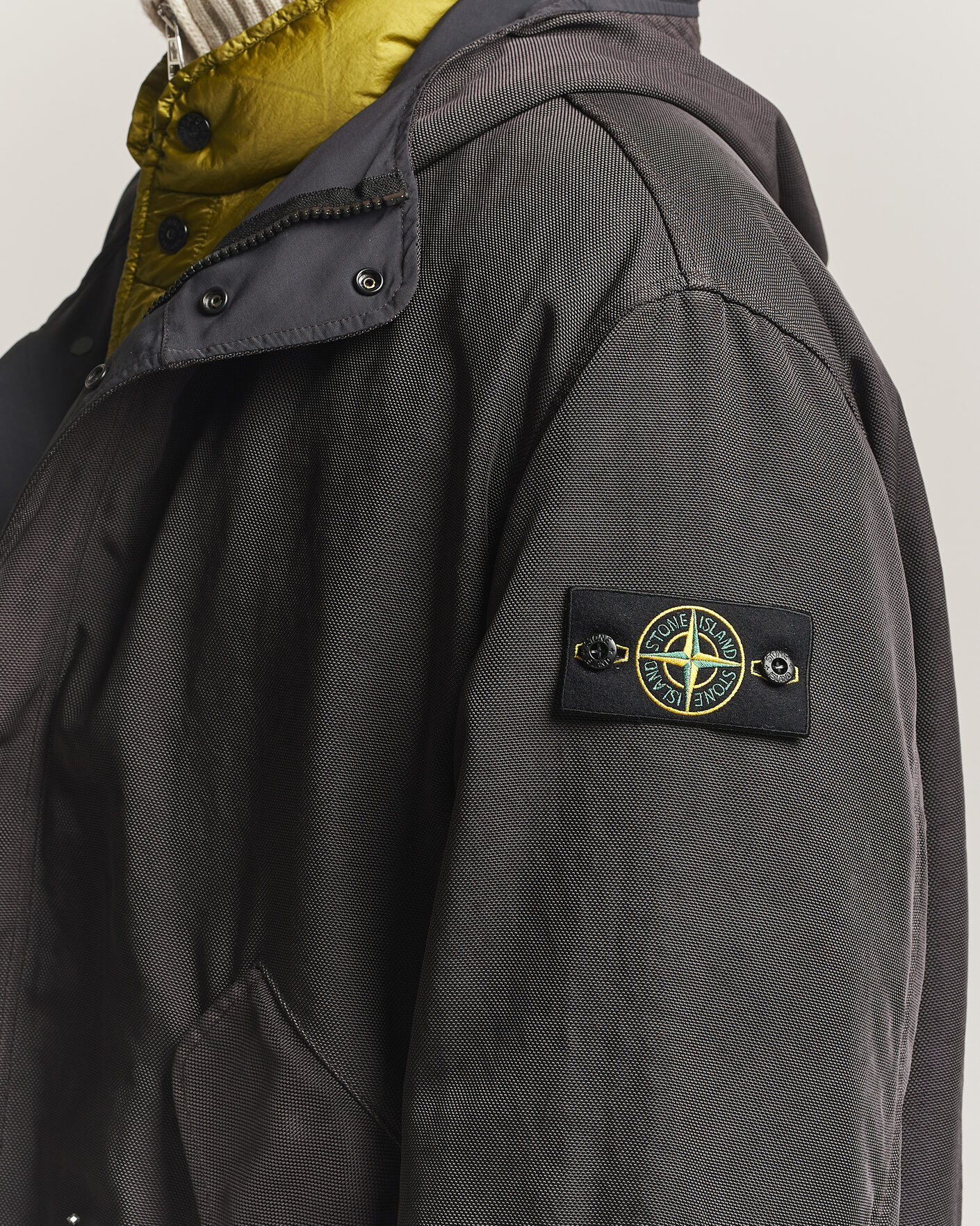 Mies | Takit | Stone Island | Dense Oxford Nylon TC Fishtail Parka Lead Grey