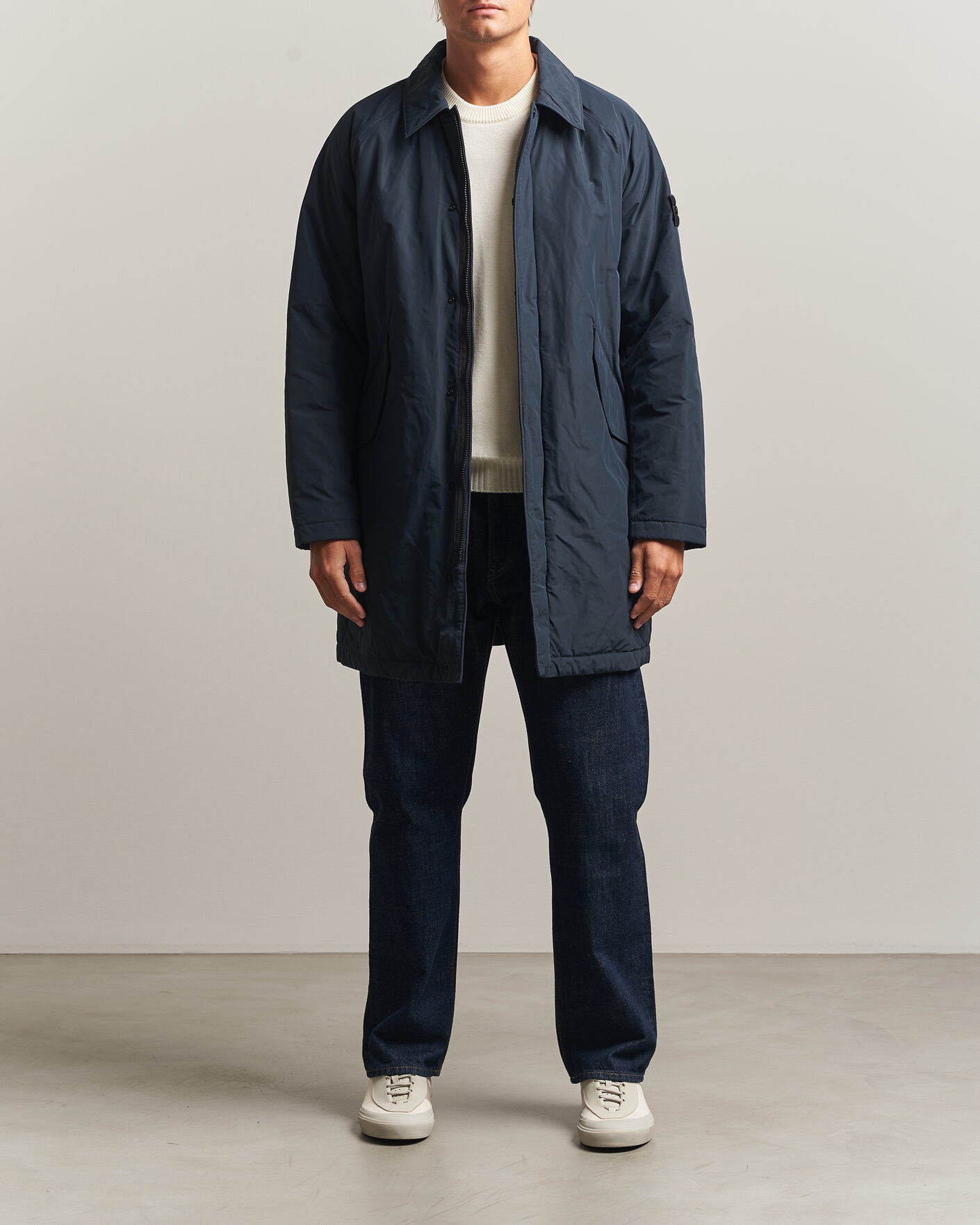 Mies | Takit | Stone Island | Micro Reps Padded Coat Navy Blue