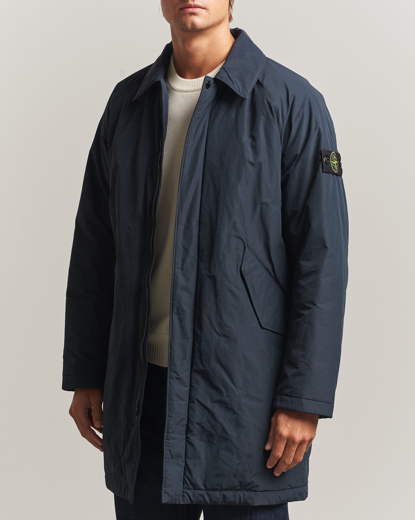 Mies | Takit | Stone Island | Micro Reps Padded Coat Navy Blue