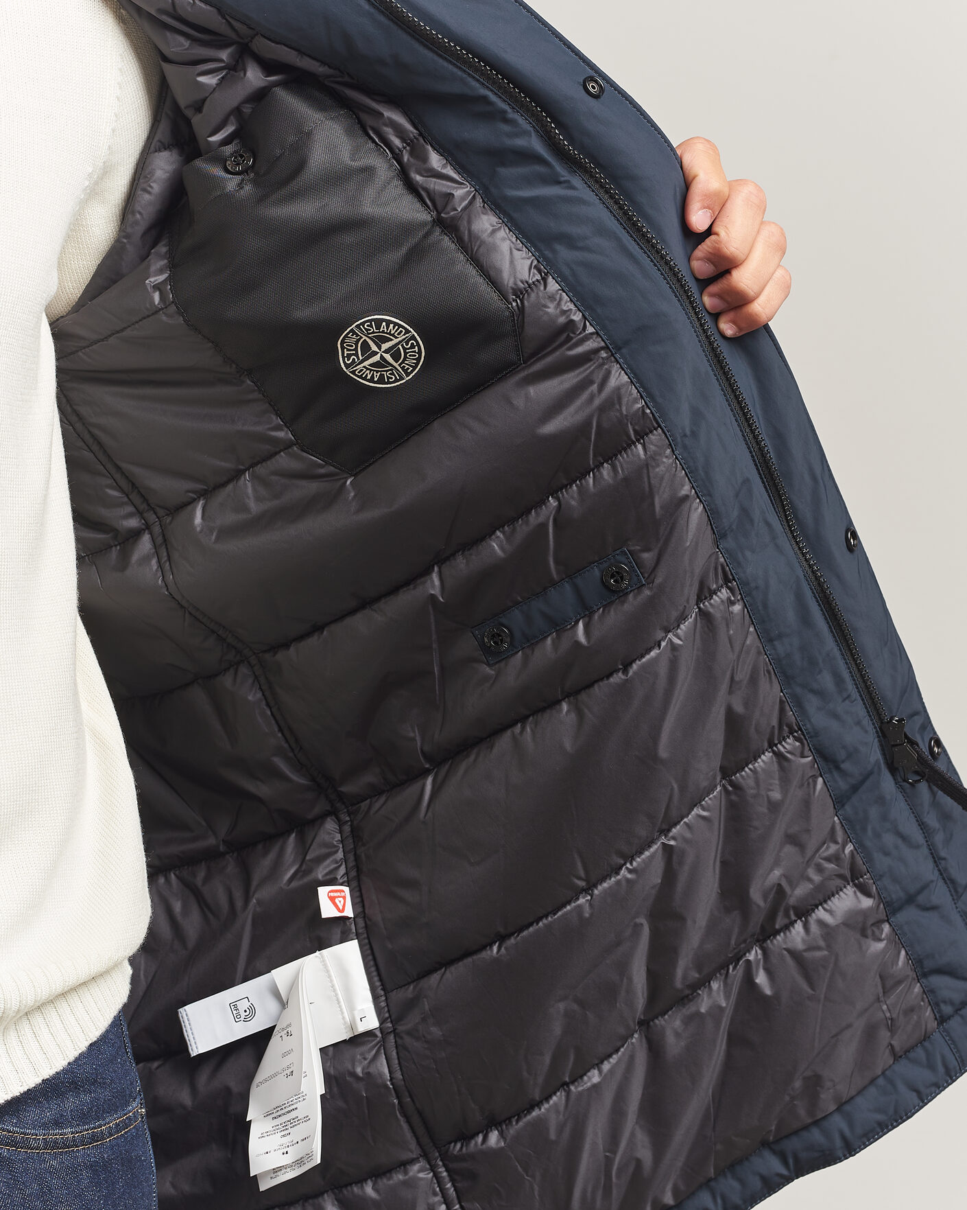 Mies | Takit | Stone Island | Micro Reps Padded Coat Navy Blue