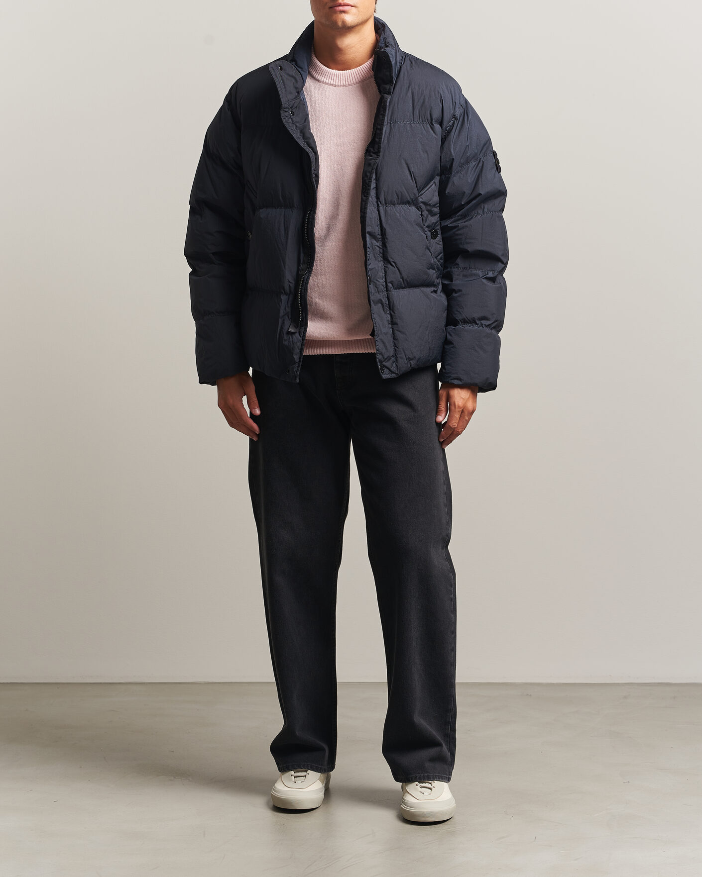Mies | Takit | Stone Island | Crinkle Reps Padded Down Jacket Navy Blue
