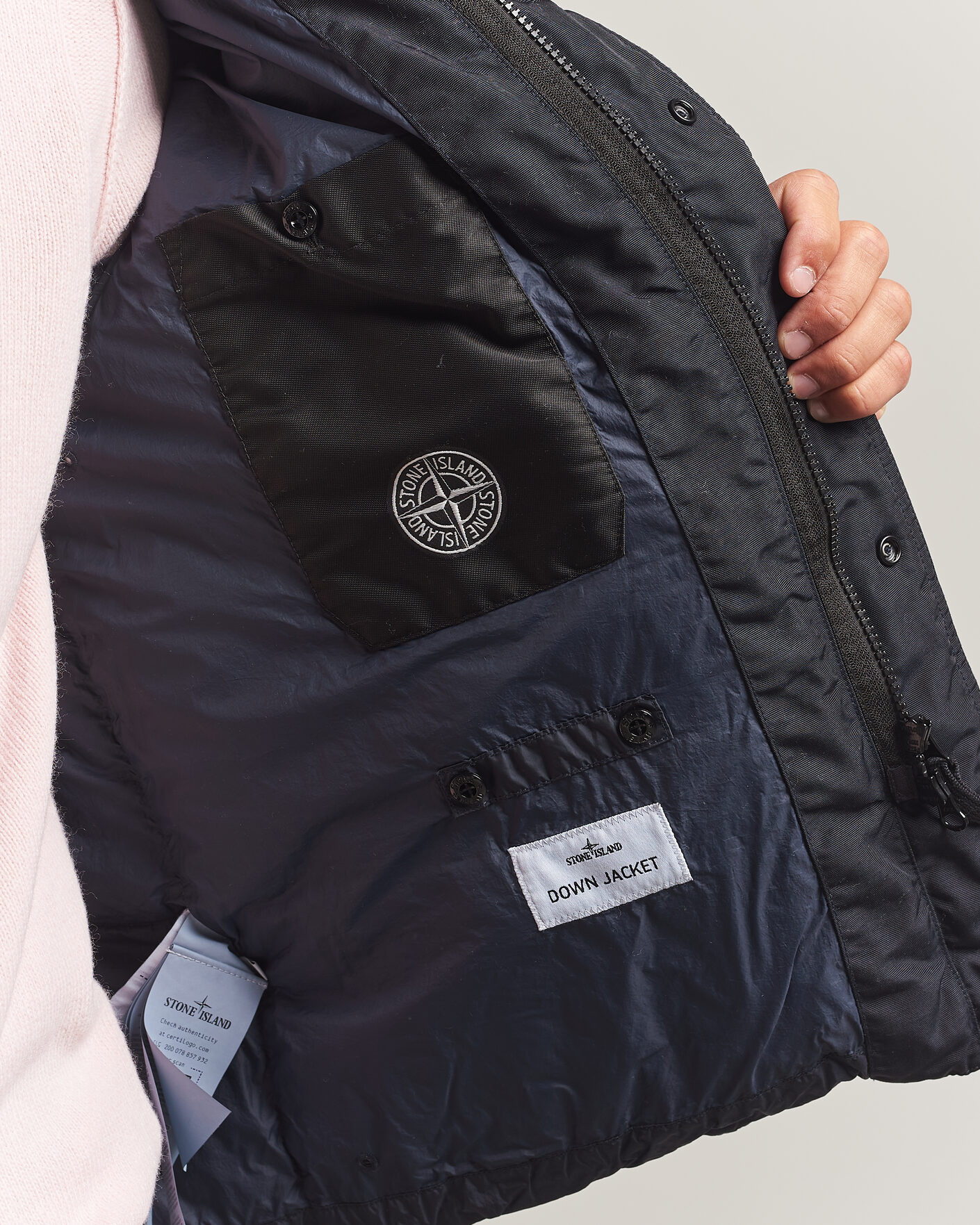 Mies | Takit | Stone Island | Crinkle Reps Padded Down Jacket Navy Blue