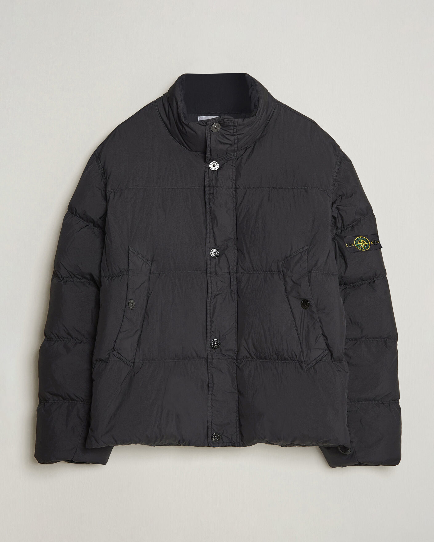 Mies | Takit | Stone Island | Crinkle Reps Padded Down Jacket Black