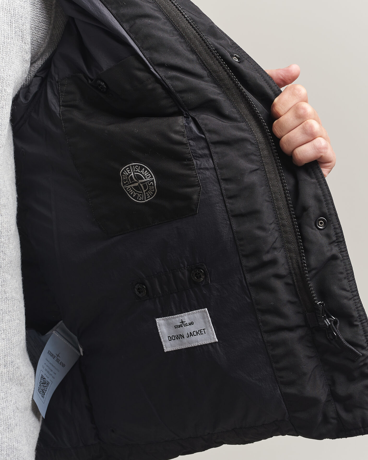 Mies | Takit | Stone Island | Crinkle Reps Padded Down Jacket Black
