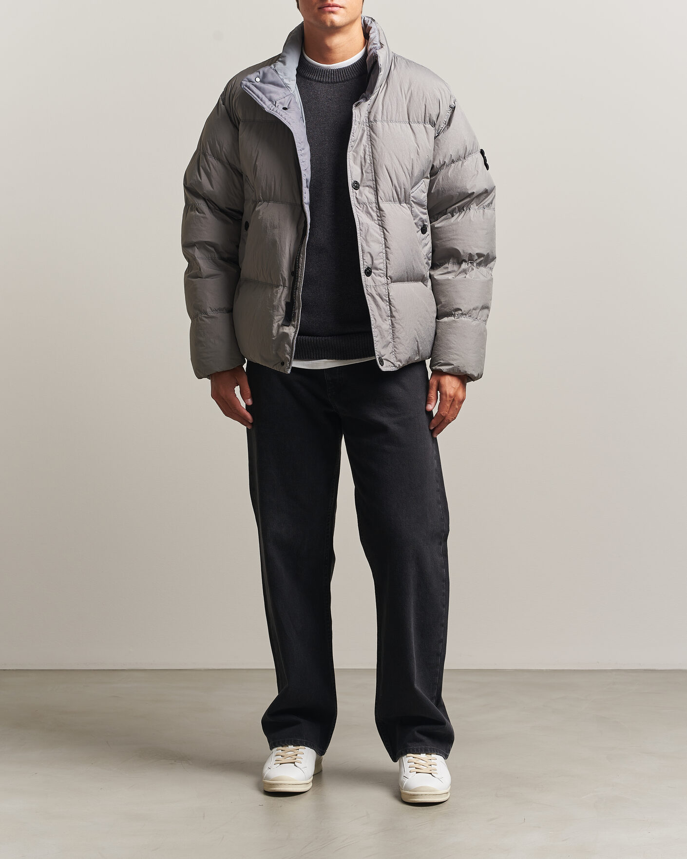 Mies | Takit | Stone Island | Crinkle Reps Padded Down Jacket Grey