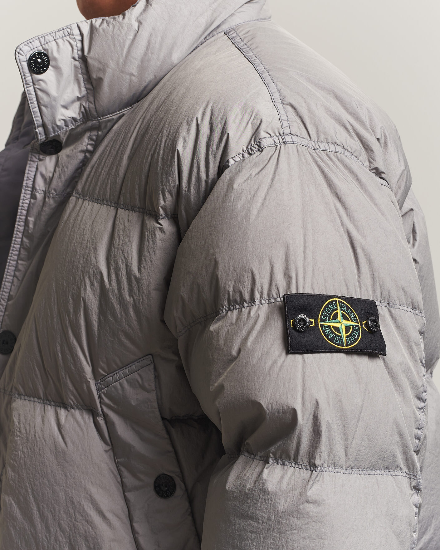 Mies | Takit | Stone Island | Crinkle Reps Padded Down Jacket Grey