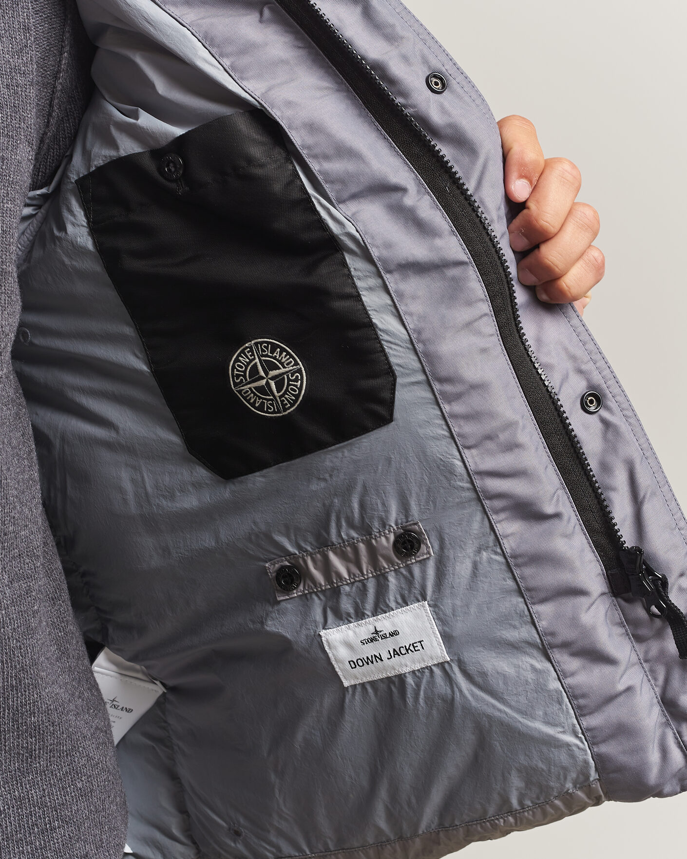 Mies | Takit | Stone Island | Crinkle Reps Padded Down Jacket Grey