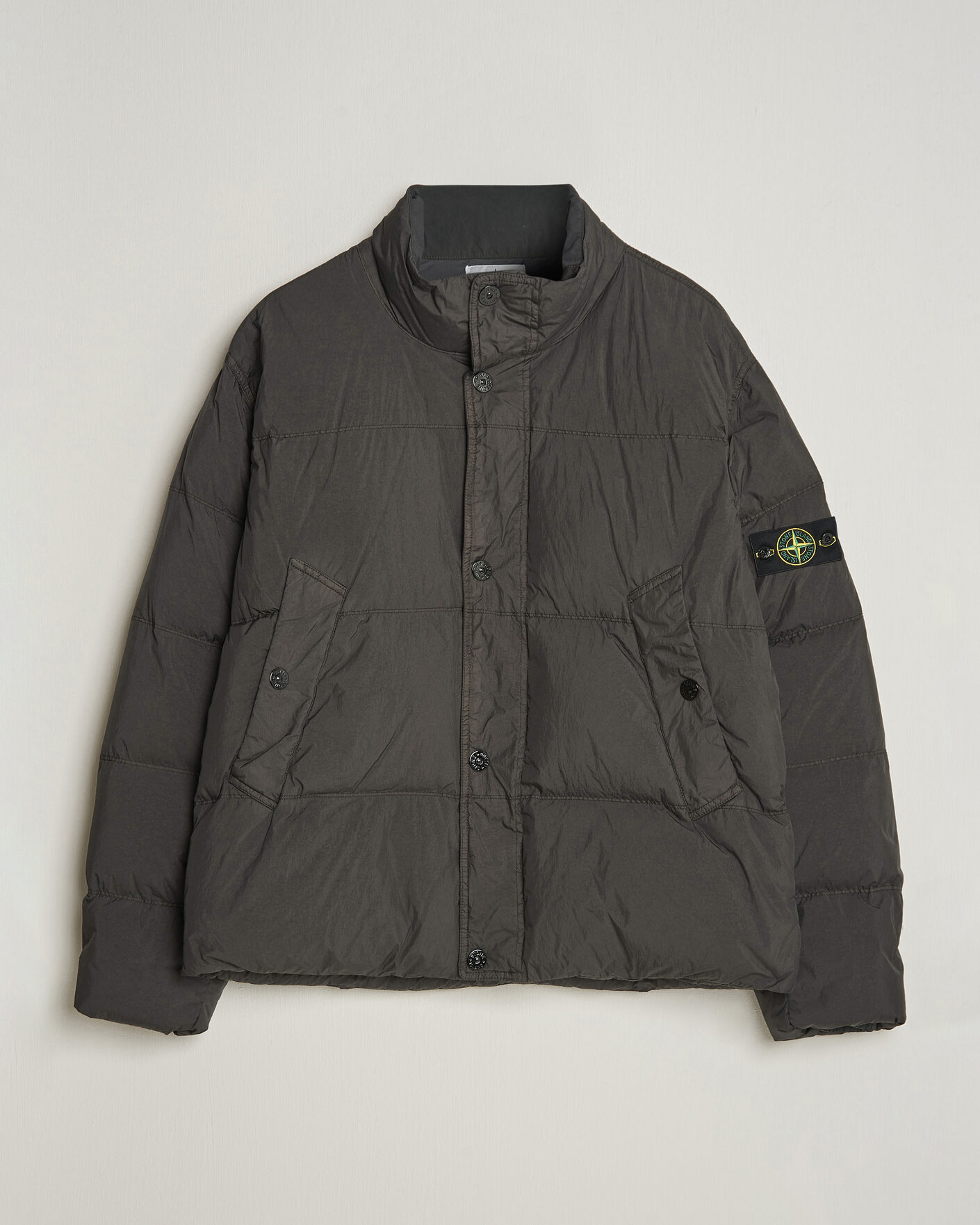 Mies | Takit | Stone Island | Crinkle Reps Padded Down Jacket Lead Grey