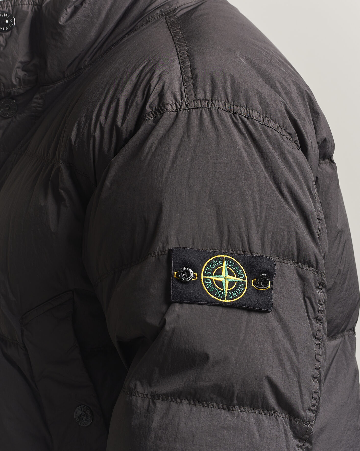 Mies | Takit | Stone Island | Crinkle Reps Padded Down Jacket Lead Grey