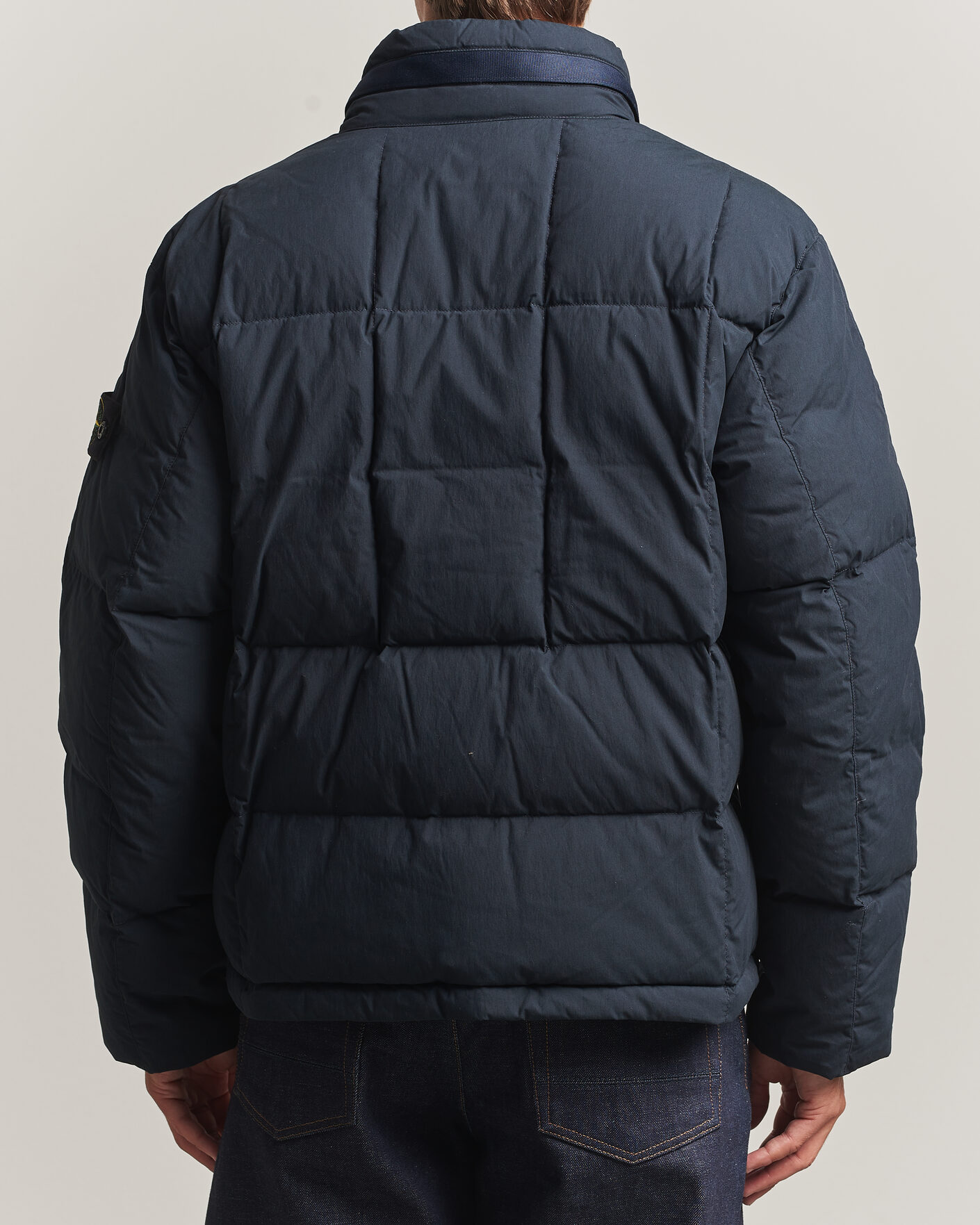 Mies | Takit | Stone Island | Cotton/Nylon Padded Down Jacket Navy Blue