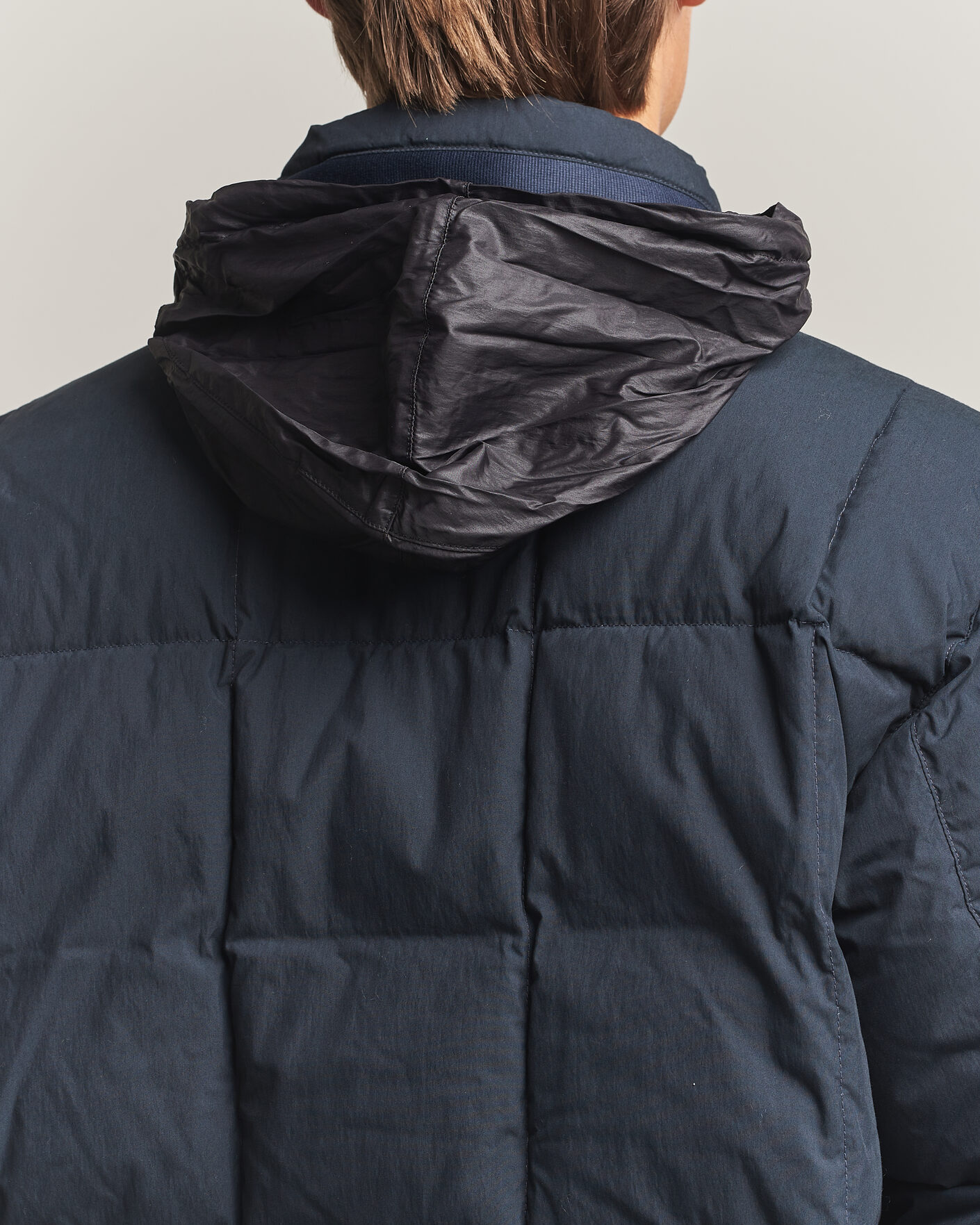 Mies | Takit | Stone Island | Cotton/Nylon Padded Down Jacket Navy Blue