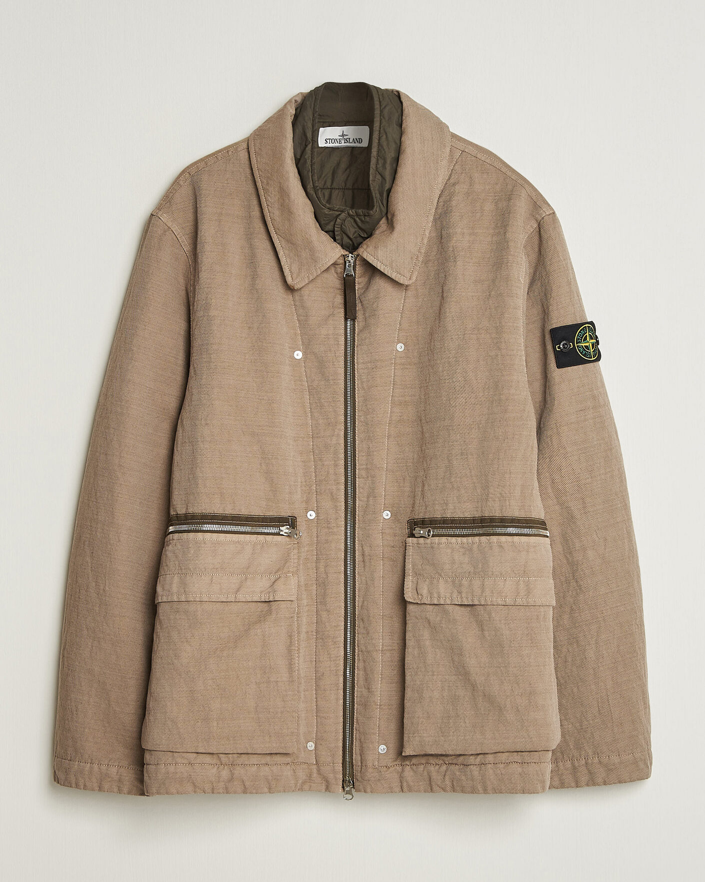 Mies | Takit | Stone Island | Diagonal Cotton/Wool Field Jacket Biscuit