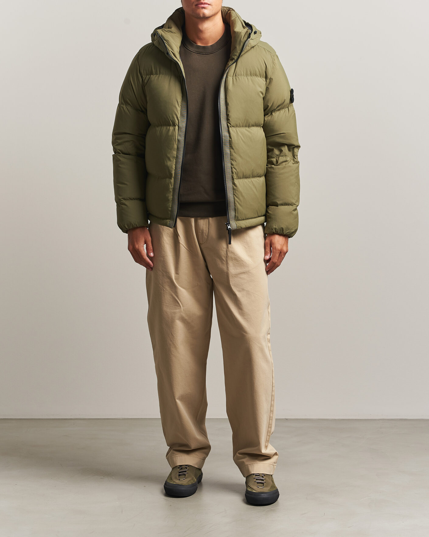 Mies | Takit | Stone Island | Matt Ripstop Cordura Down Jacket Green