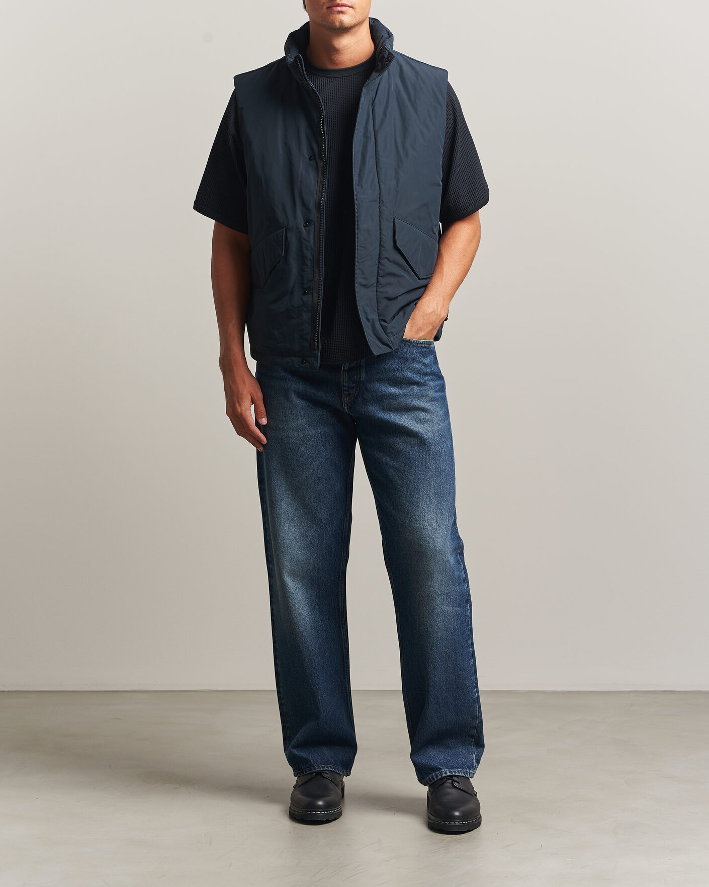 Mies | Ulkoliivit | Stone Island | Micro Twill Padded Vest Navy Blue