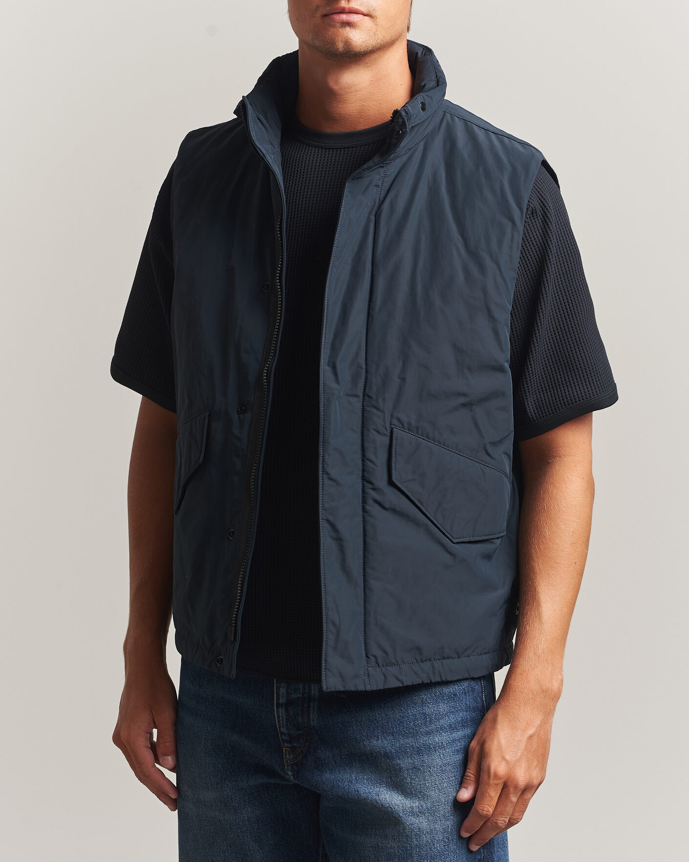 Mies | Ulkoliivit | Stone Island | Micro Twill Padded Vest Navy Blue