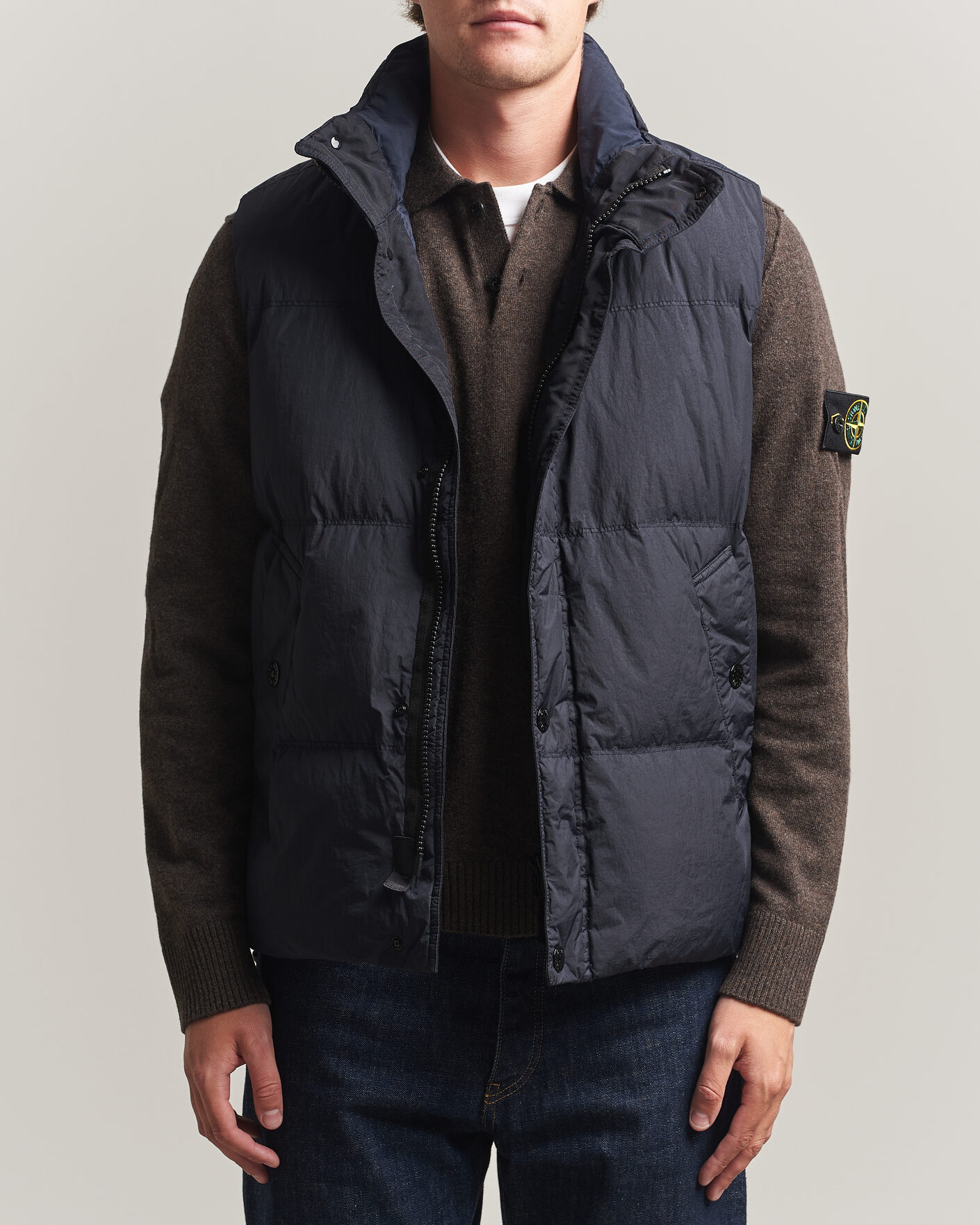 Mies | Ulkoliivit | Stone Island | Crinkle Reps Down Vest Navy Blue