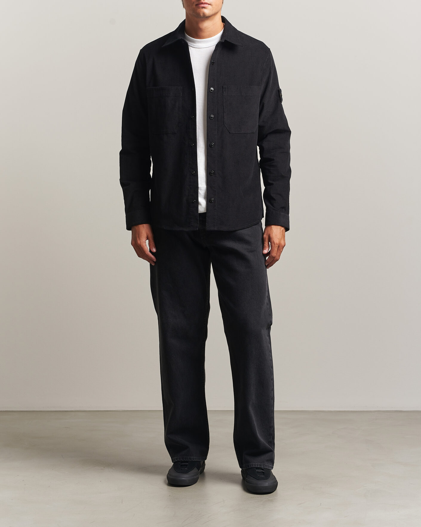 Mies | Kauluspaidat | Stone Island | Micro Cord Overshirt Black