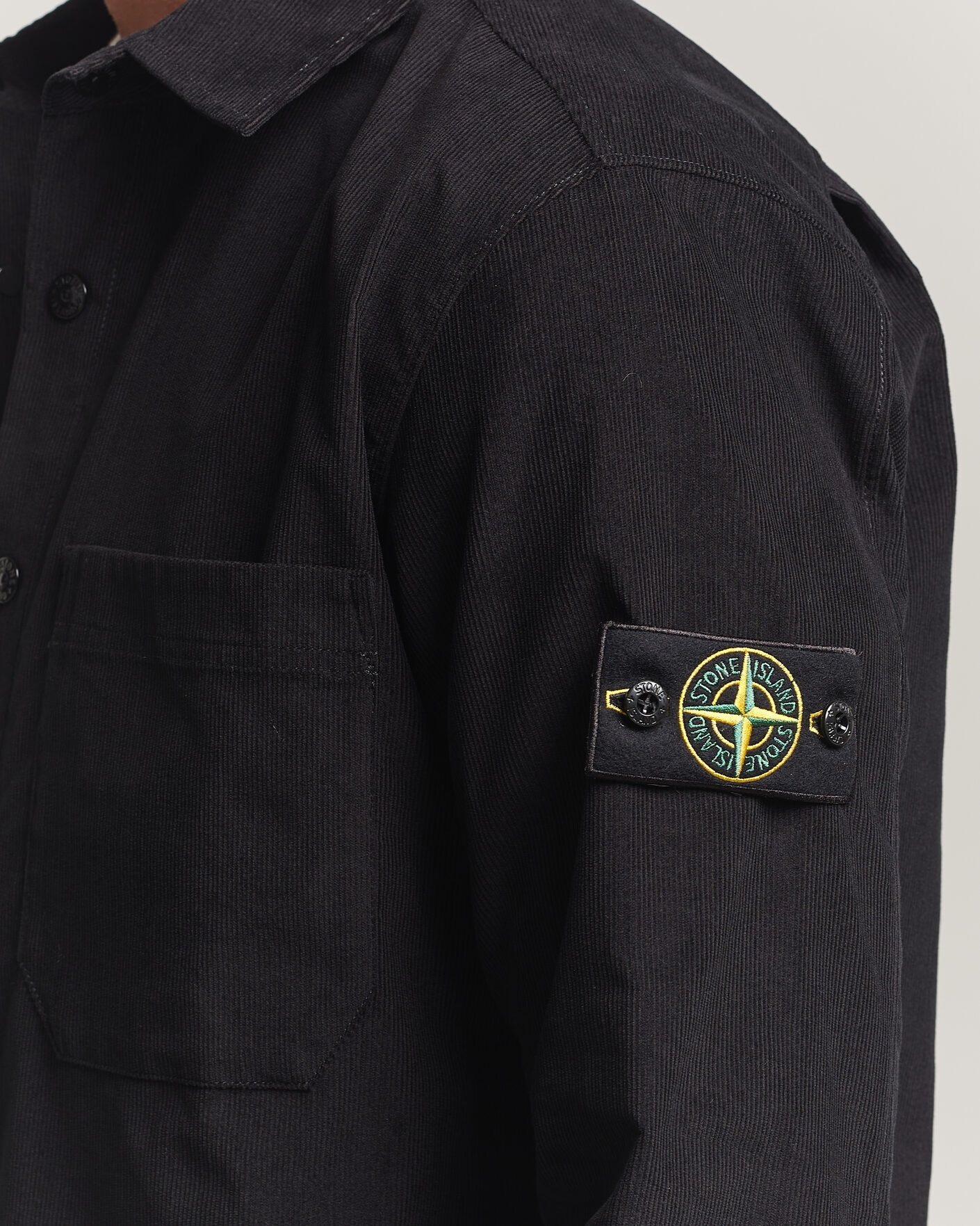 Mies | Kauluspaidat | Stone Island | Micro Cord Overshirt Black