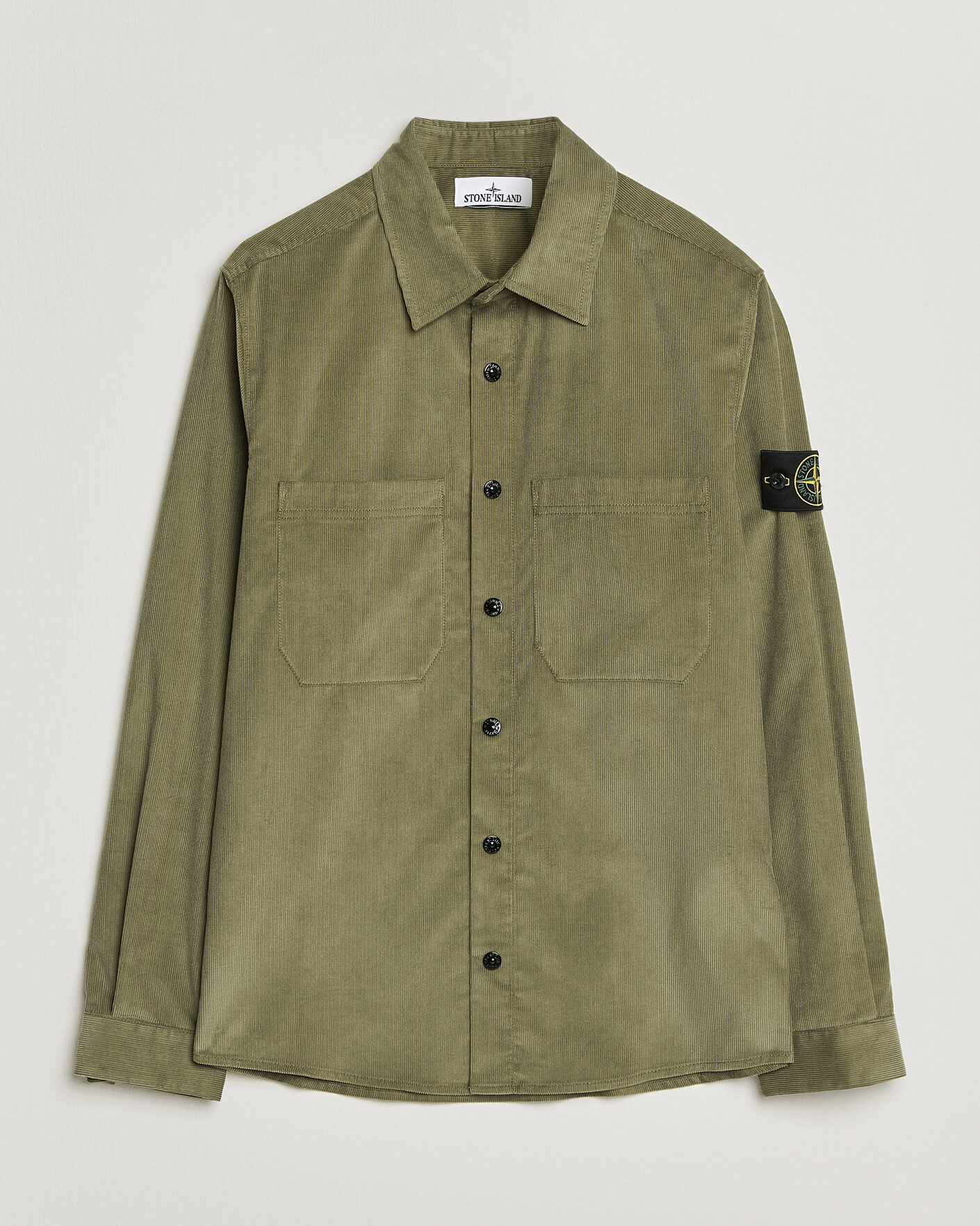 Mies | Kauluspaidat | Stone Island | Micro Cord Overshirt Miltary Green