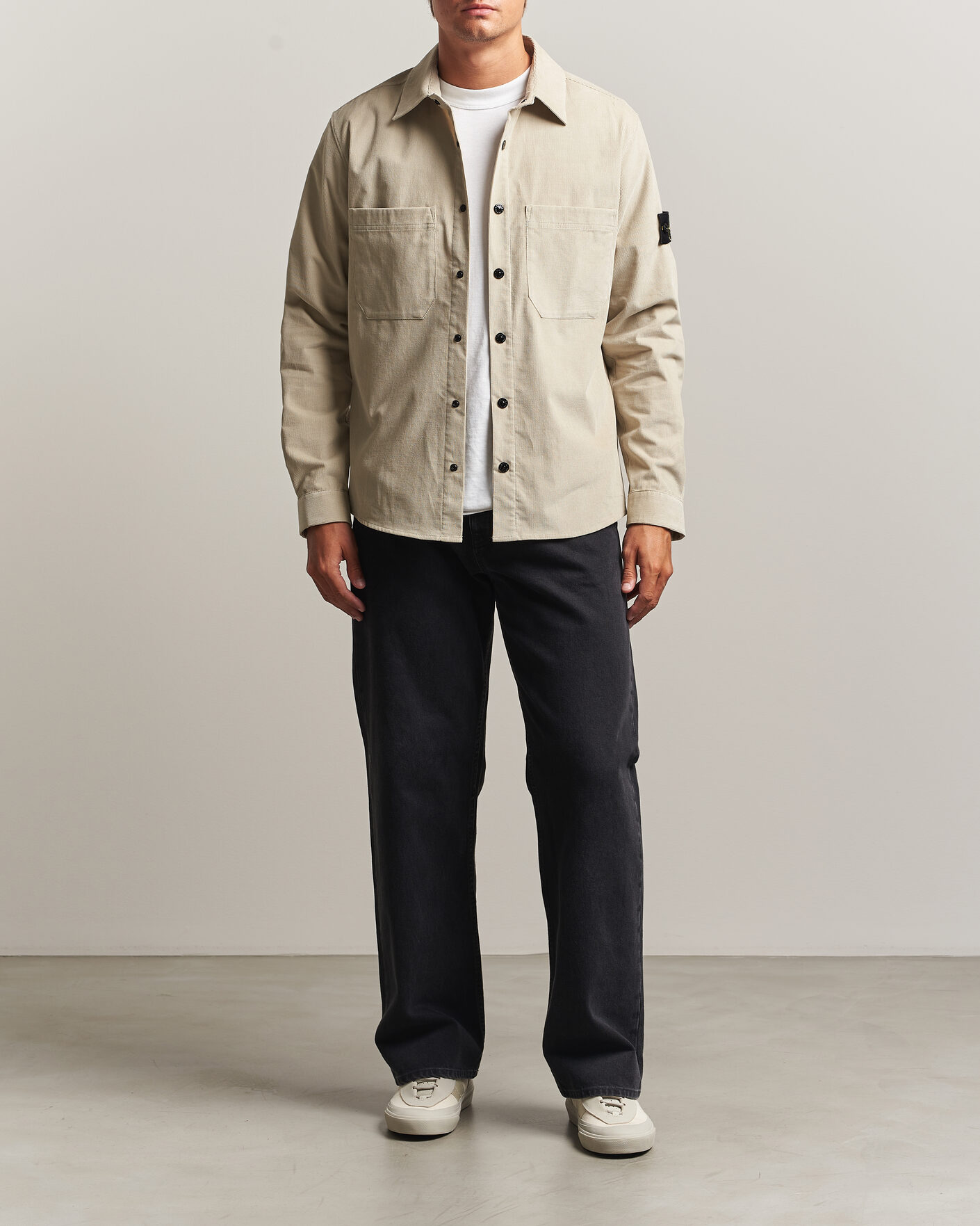Mies | Kauluspaidat | Stone Island | Micro Cord Overshirt Sand