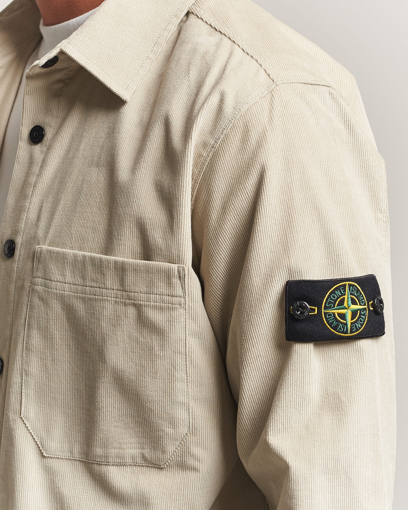 Mies | Kauluspaidat | Stone Island | Micro Cord Overshirt Sand