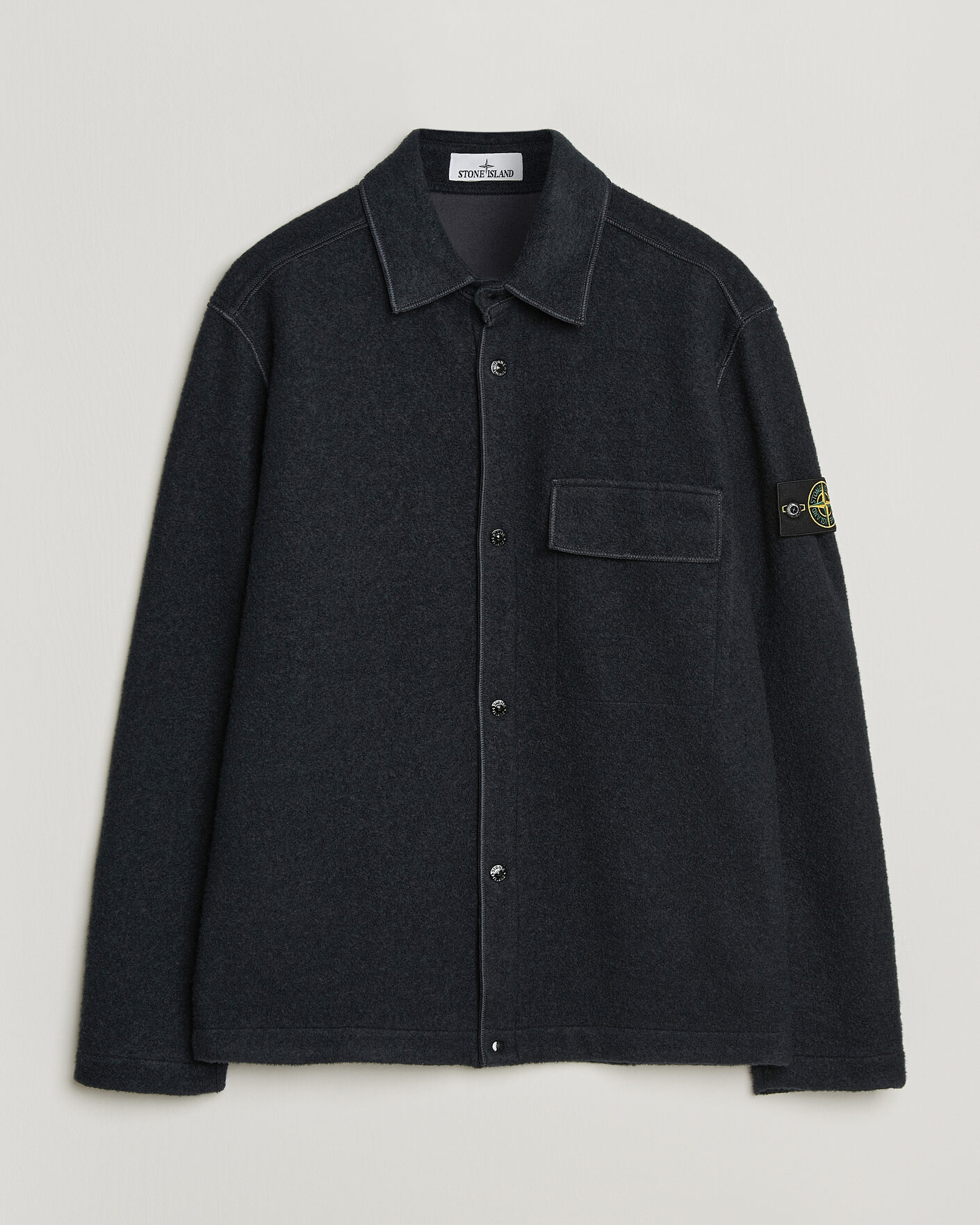 Mies | Kauluspaidat | Stone Island | Micro Bouclé Overshirt Navy Blue