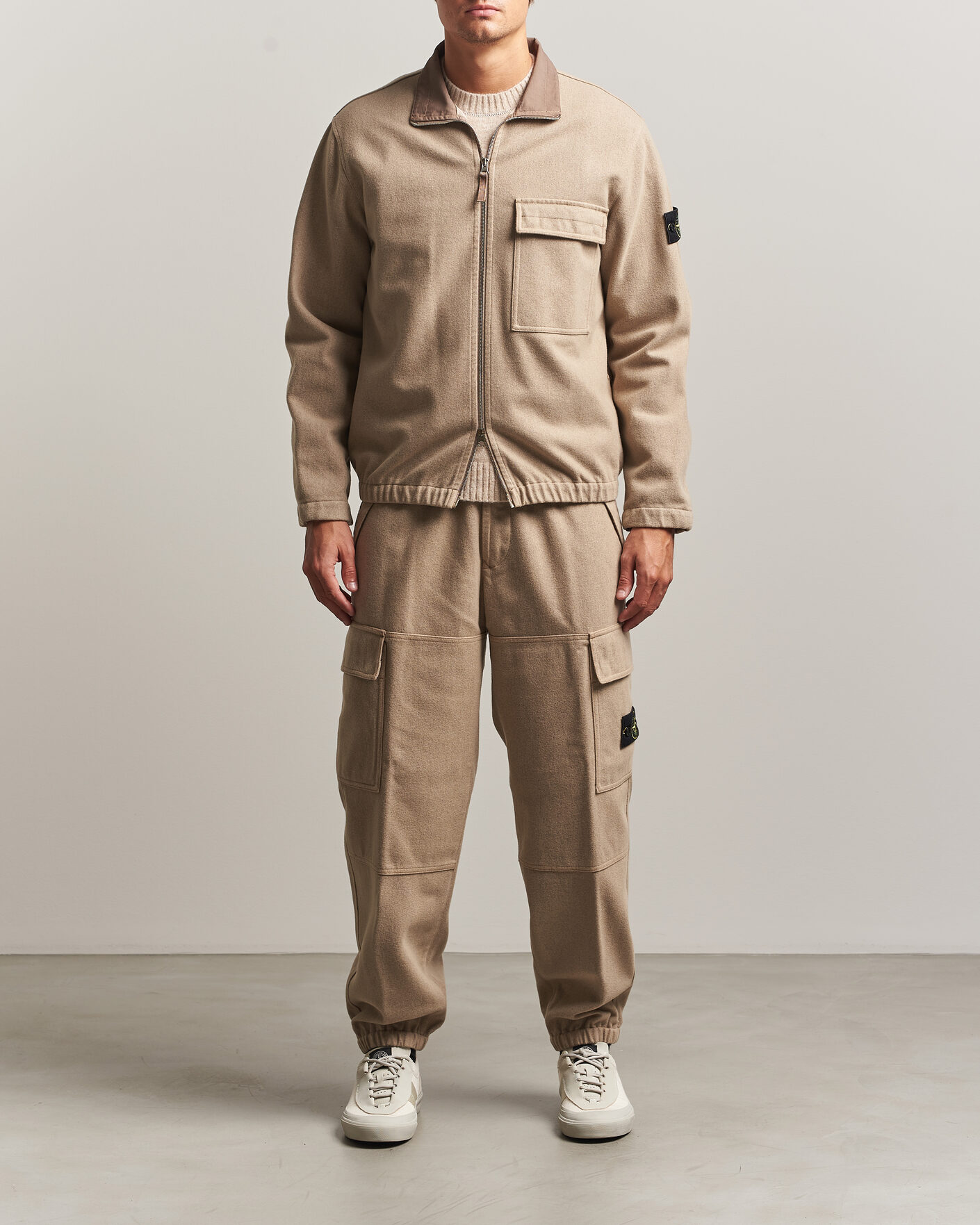 Mies | Takit | Stone Island | Wool/Nylon Flannel Jacket Biscuit