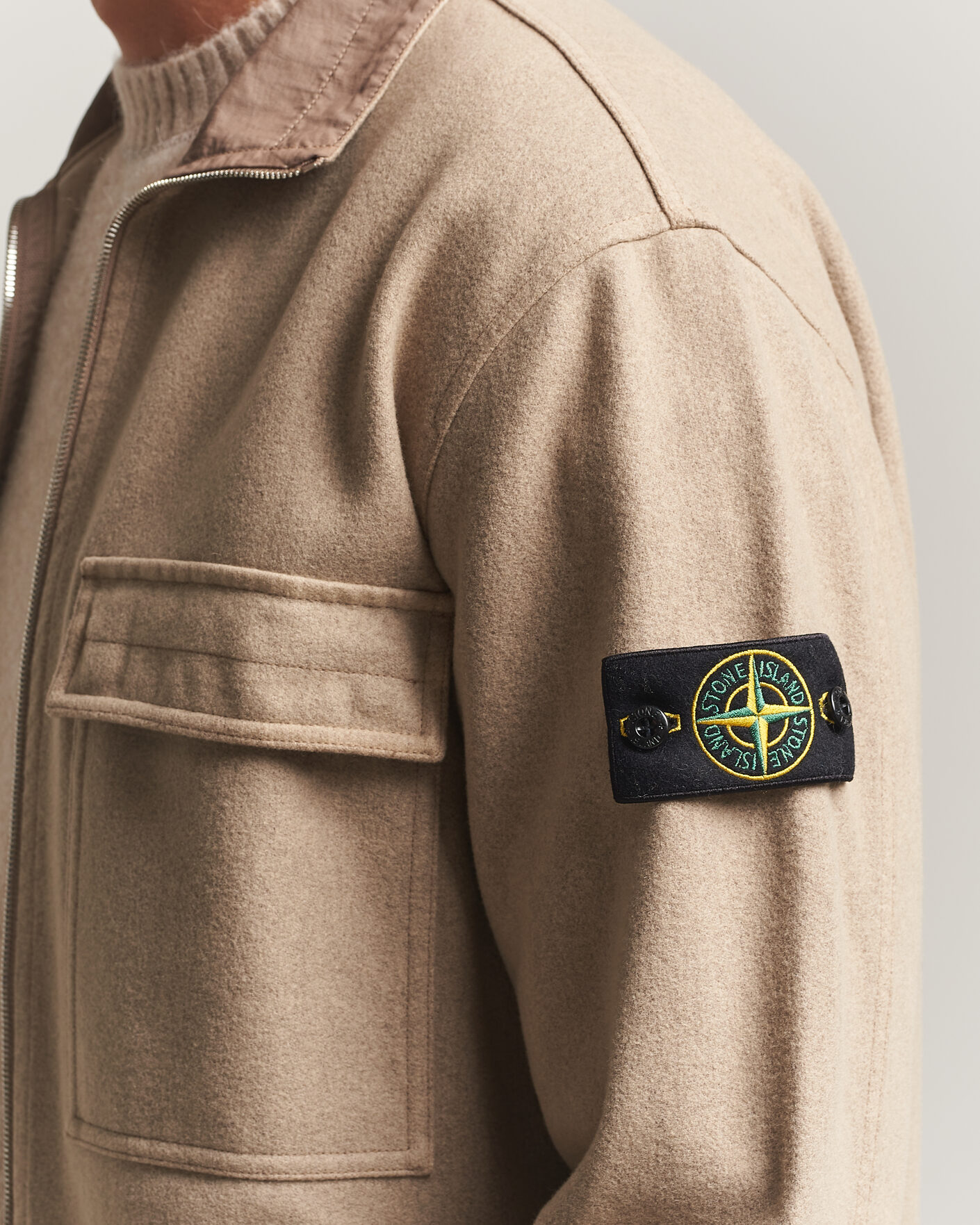 Mies | Takit | Stone Island | Wool/Nylon Flannel Jacket Biscuit