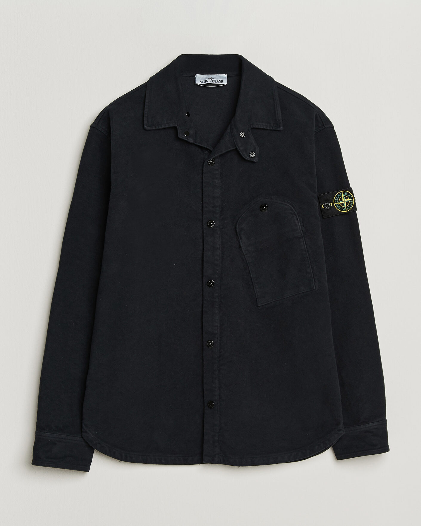 Mies | Kauluspaidat | Stone Island | Cotton Moleskin Overshirt Navy Blue