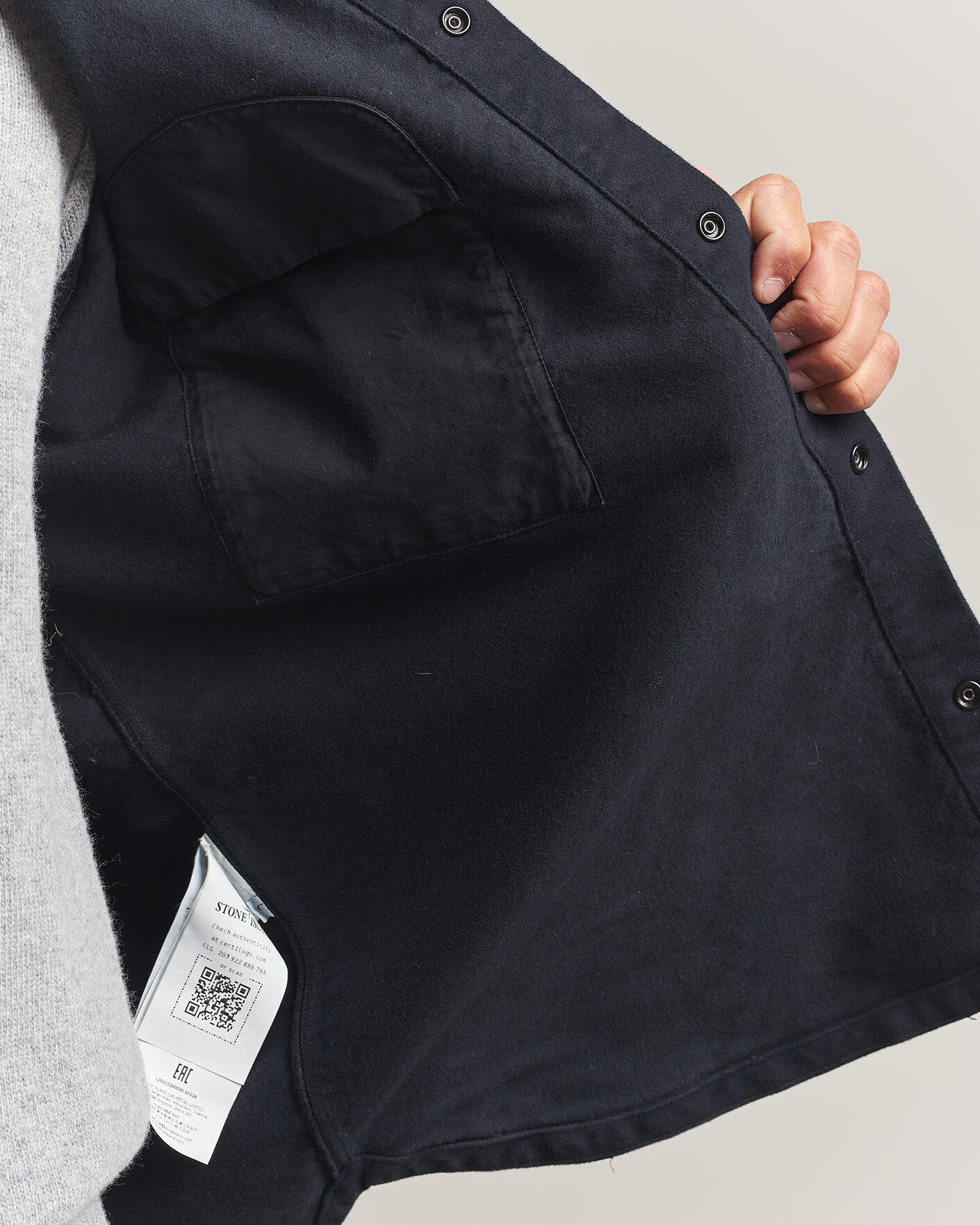 Mies | Kauluspaidat | Stone Island | Cotton Moleskin Overshirt Navy Blue