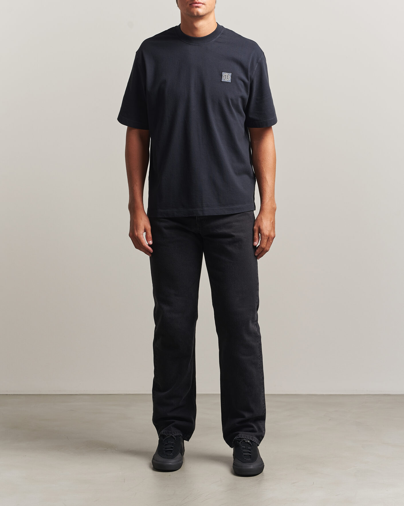 Mies | T-paidat | Stone Island | Combed Organic Cotton T-Shirt Navy Blue