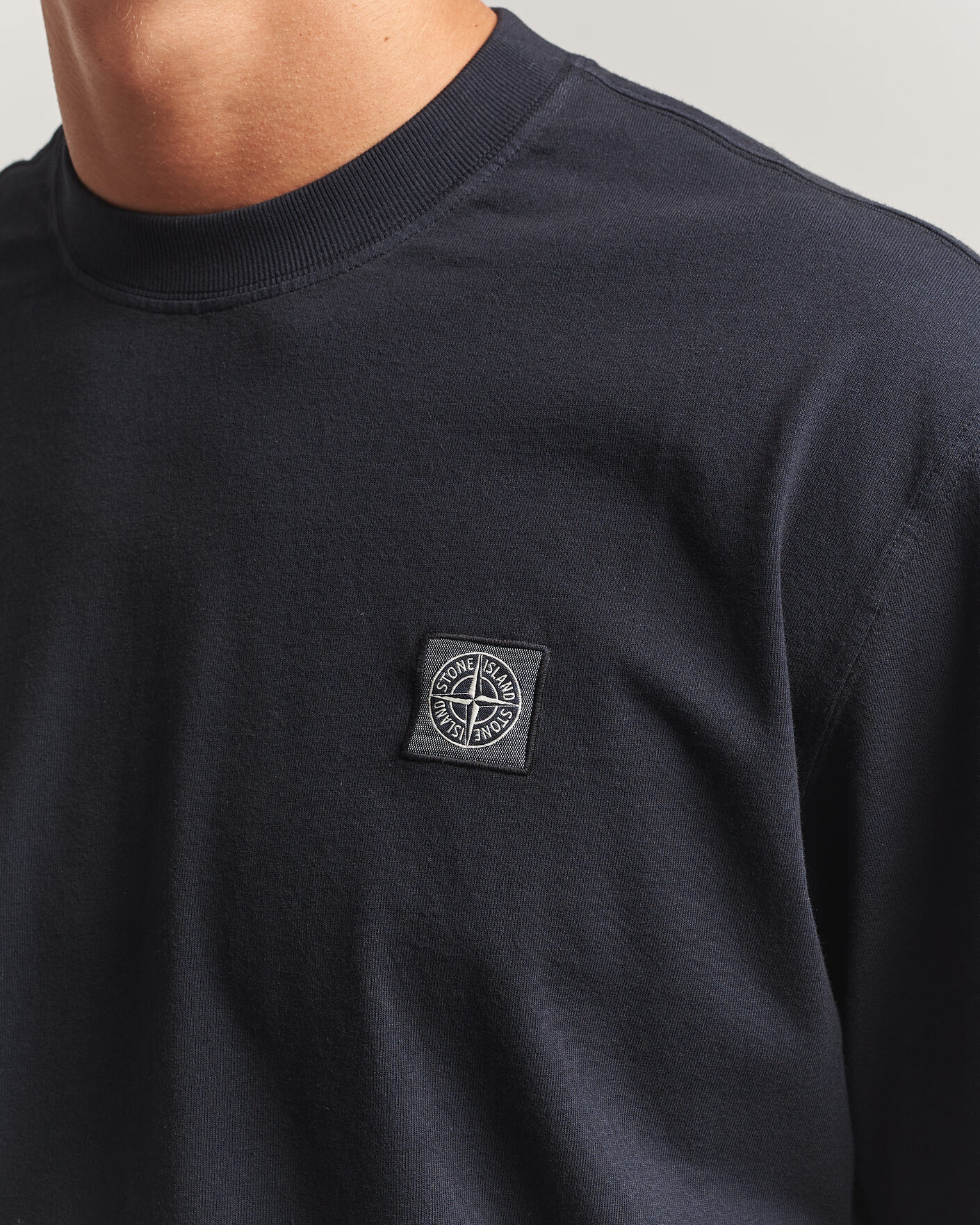 Mies | T-paidat | Stone Island | Combed Organic Cotton T-Shirt Navy Blue