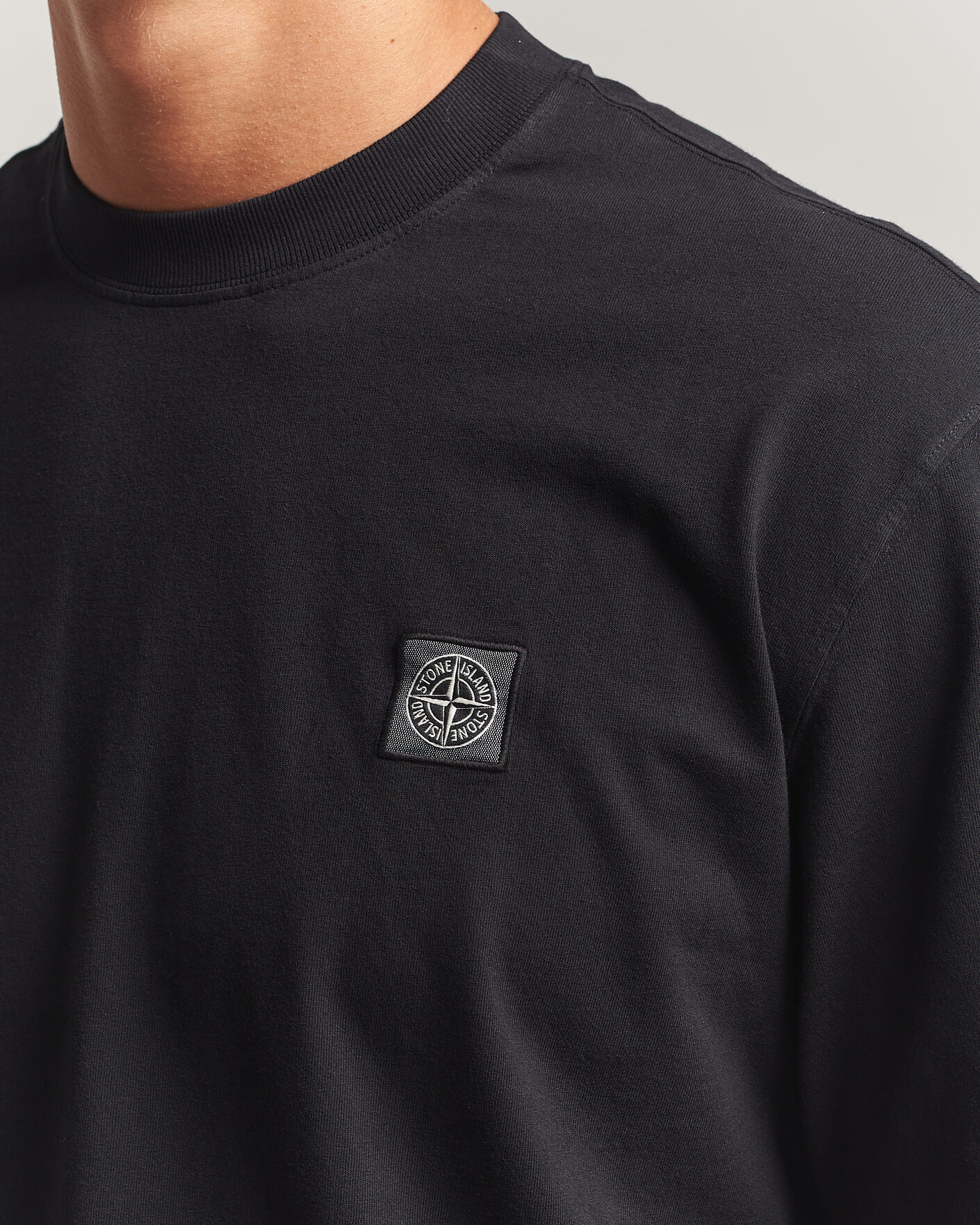 Mies | T-paidat | Stone Island | Combed Organic Cotton T-Shirt Black