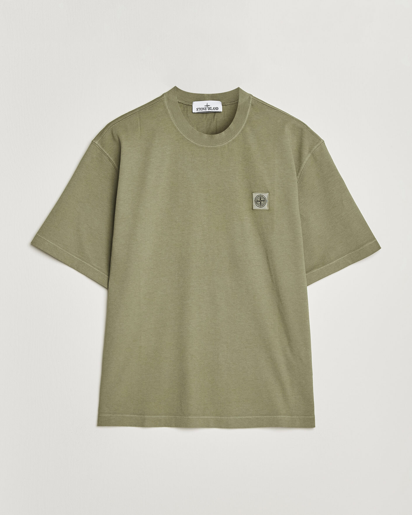 Mies | T-paidat | Stone Island | Combed Organic Cotton T-Shirt Miltary Green