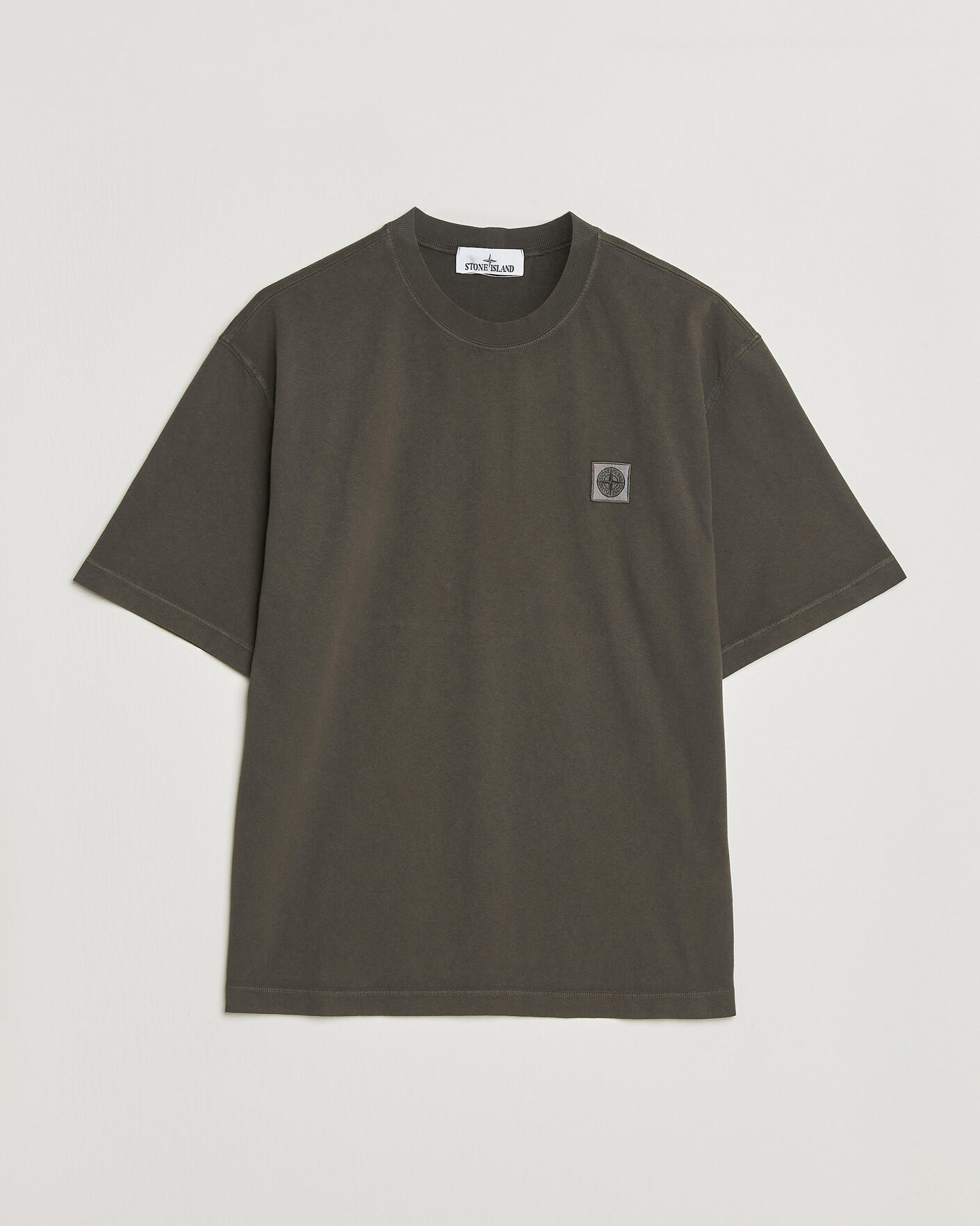 Mies | T-paidat | Stone Island | Combed Organic Cotton T-Shirt Coal Grey