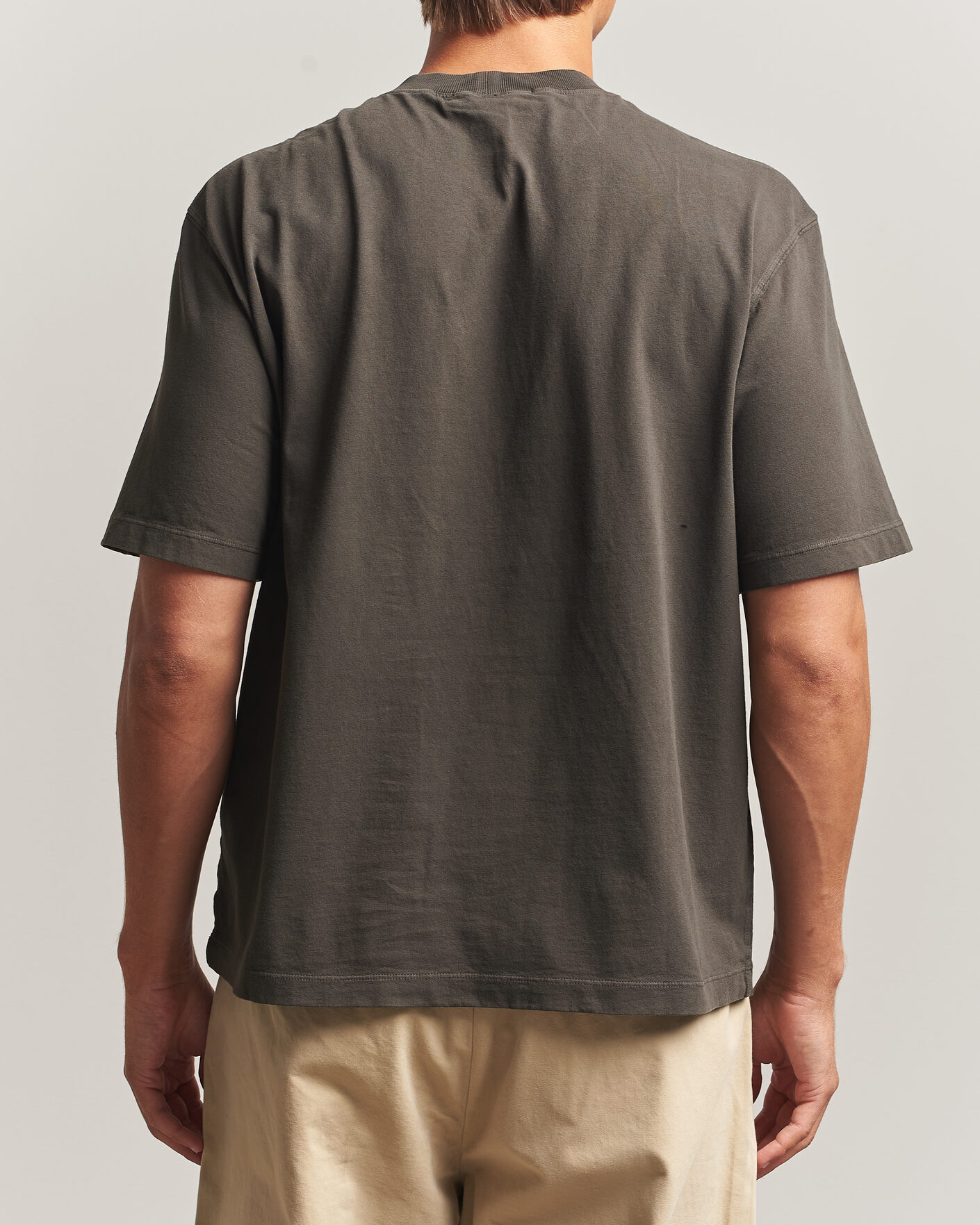 Mies | T-paidat | Stone Island | Combed Organic Cotton T-Shirt Coal Grey
