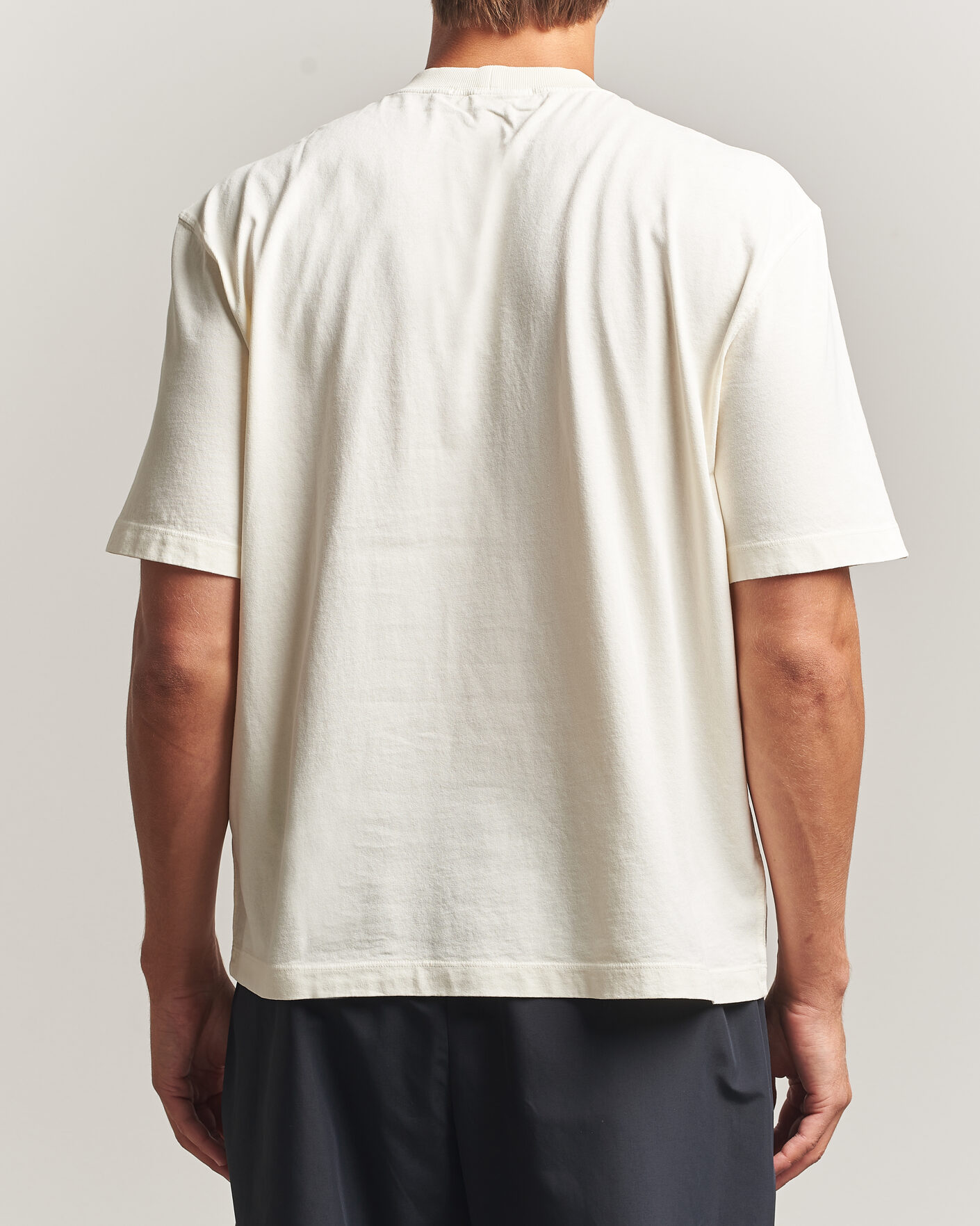 Mies | T-paidat | Stone Island | Combed Organic Cotton T-Shirt Ivory