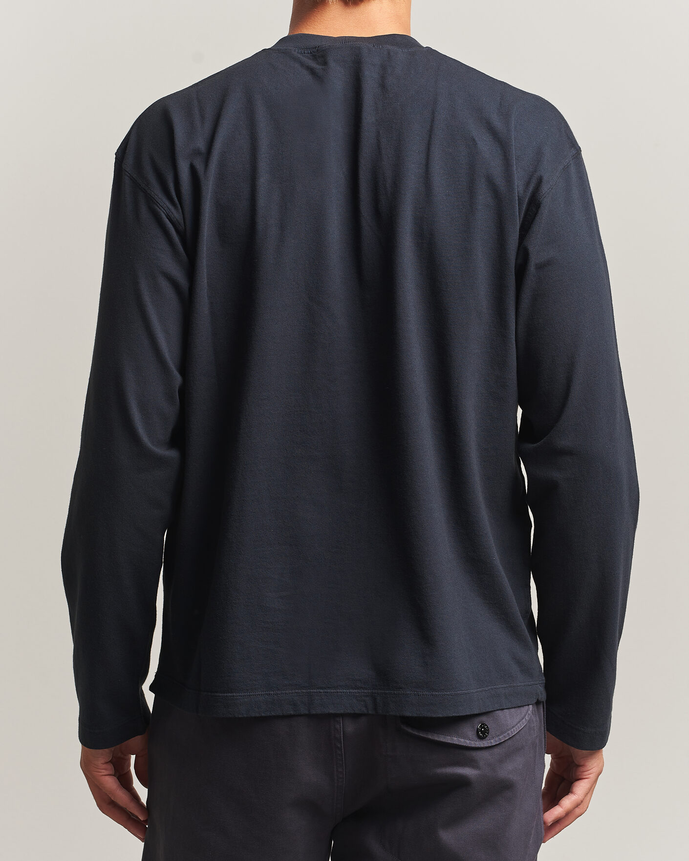 Mies | T-paidat | Stone Island | Organic Cotton Jersey Long Sleeve T-Shirt Navy Blue