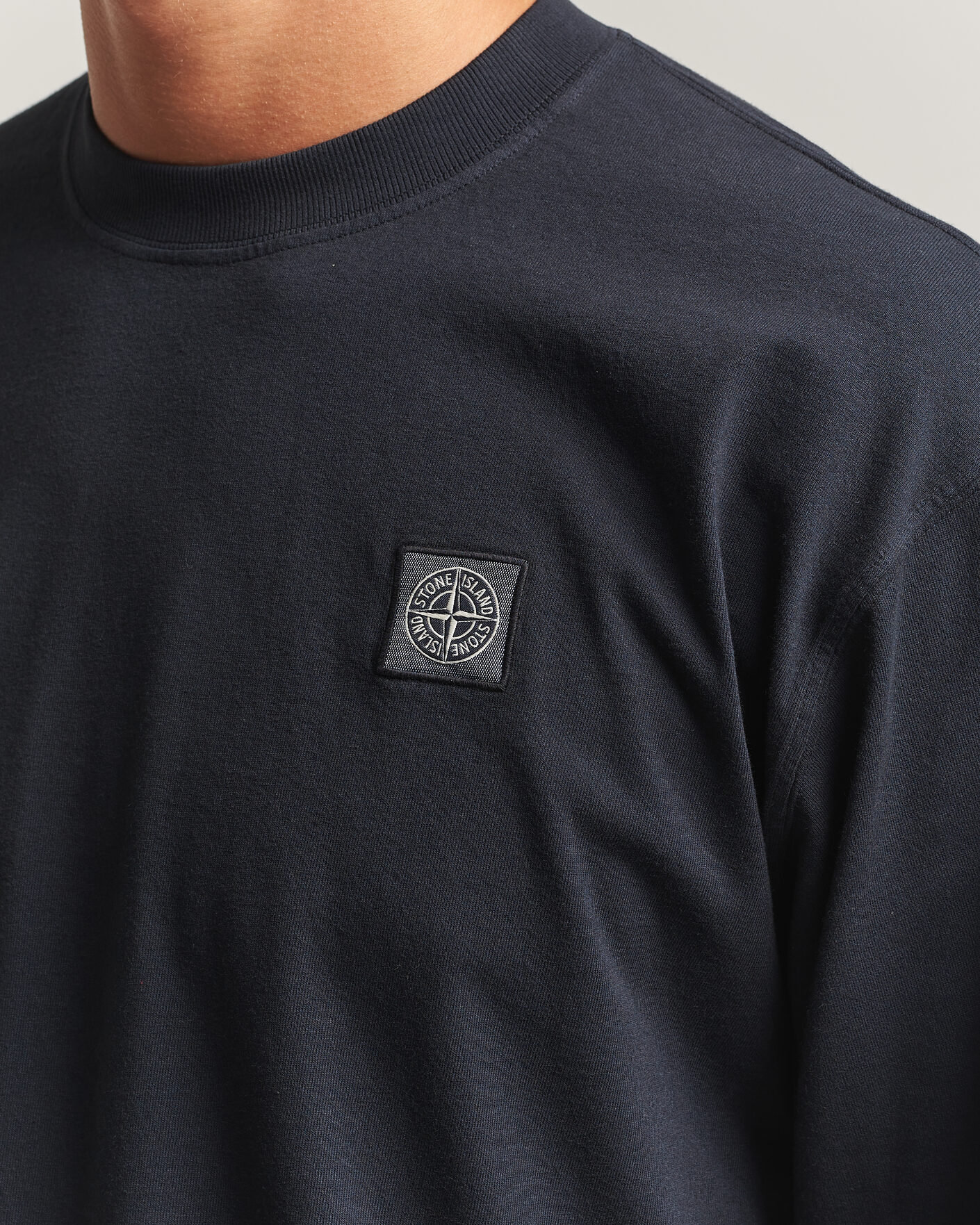 Mies | T-paidat | Stone Island | Organic Cotton Jersey Long Sleeve T-Shirt Navy Blue