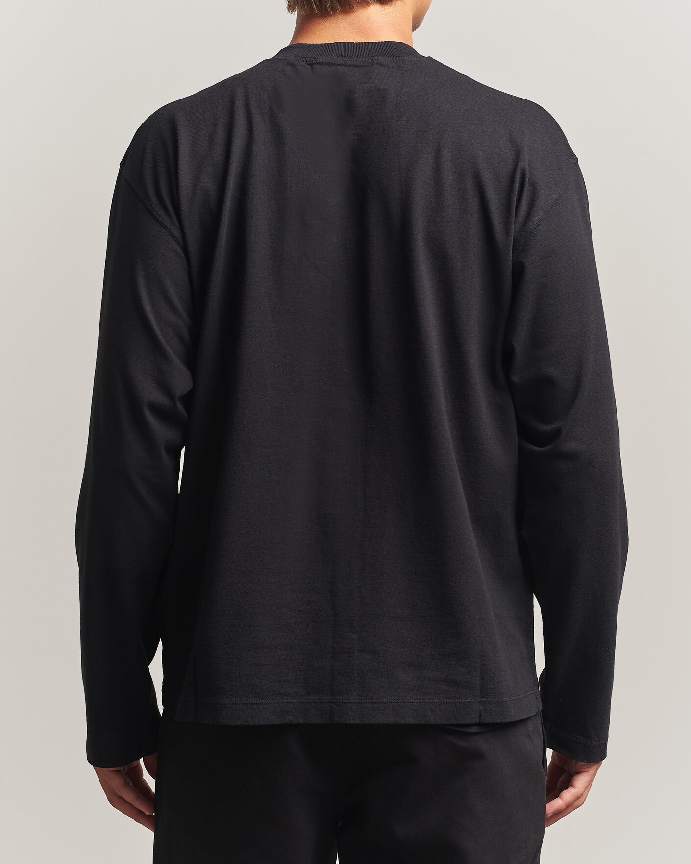 Mies | T-paidat | Stone Island | Organic Cotton Jersey Long Sleeve T-Shirt Black