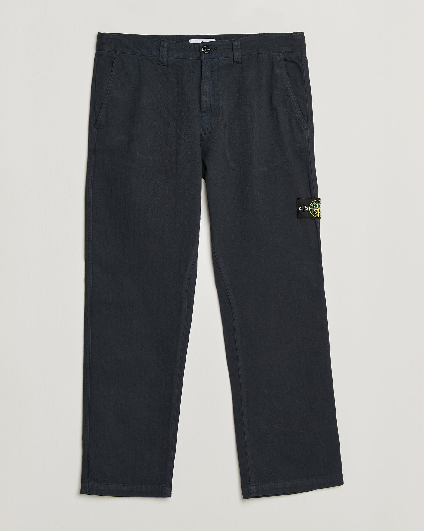 Mies | Housut | Stone Island | Cotton Herringbone Pants Navy Blue